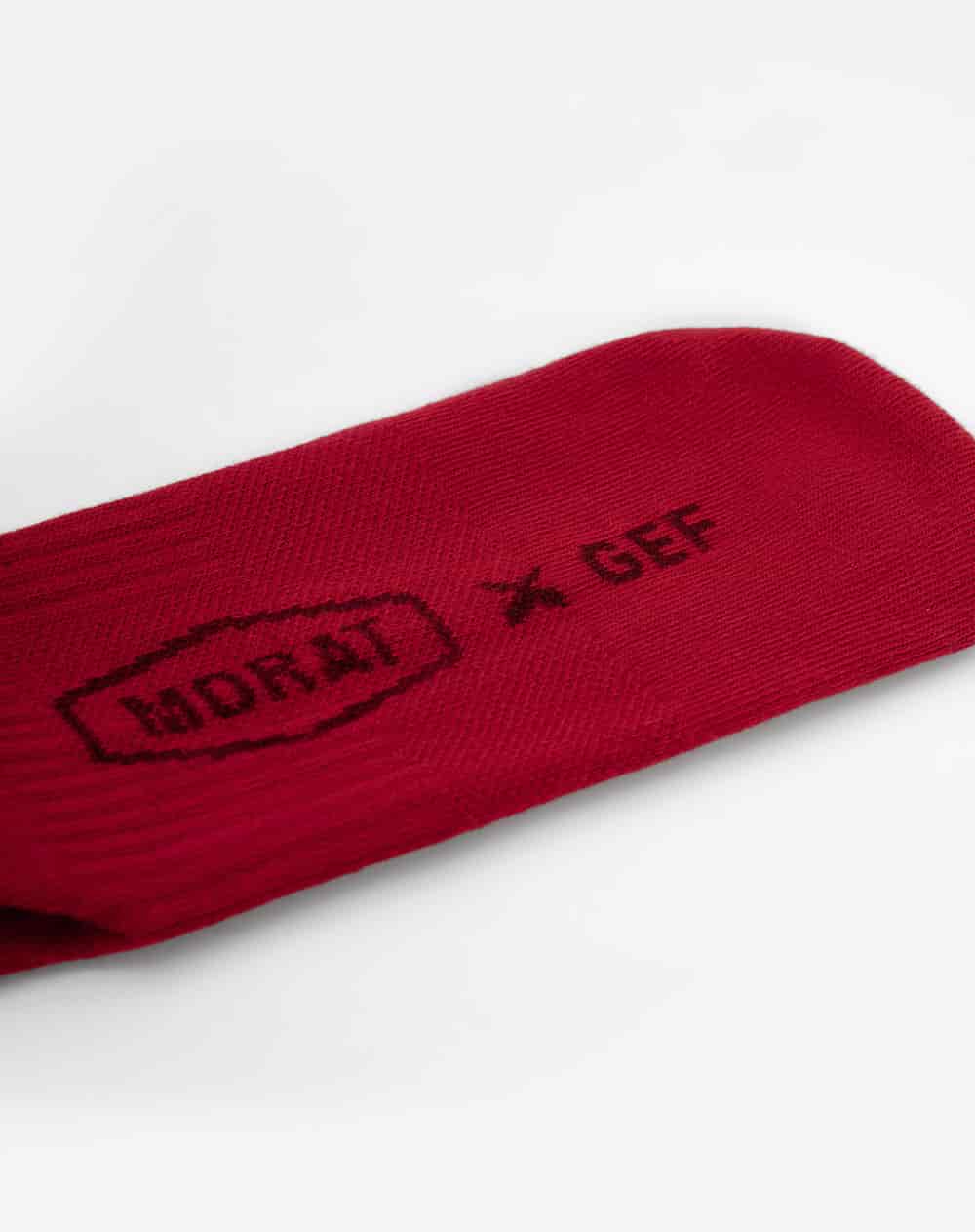 Medias largas rojas unisex GEF | MORAT - miniatura 3