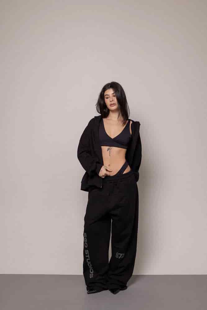 SET BUZO Y SUDADERA DAMA-NEGRO - miniatura 1