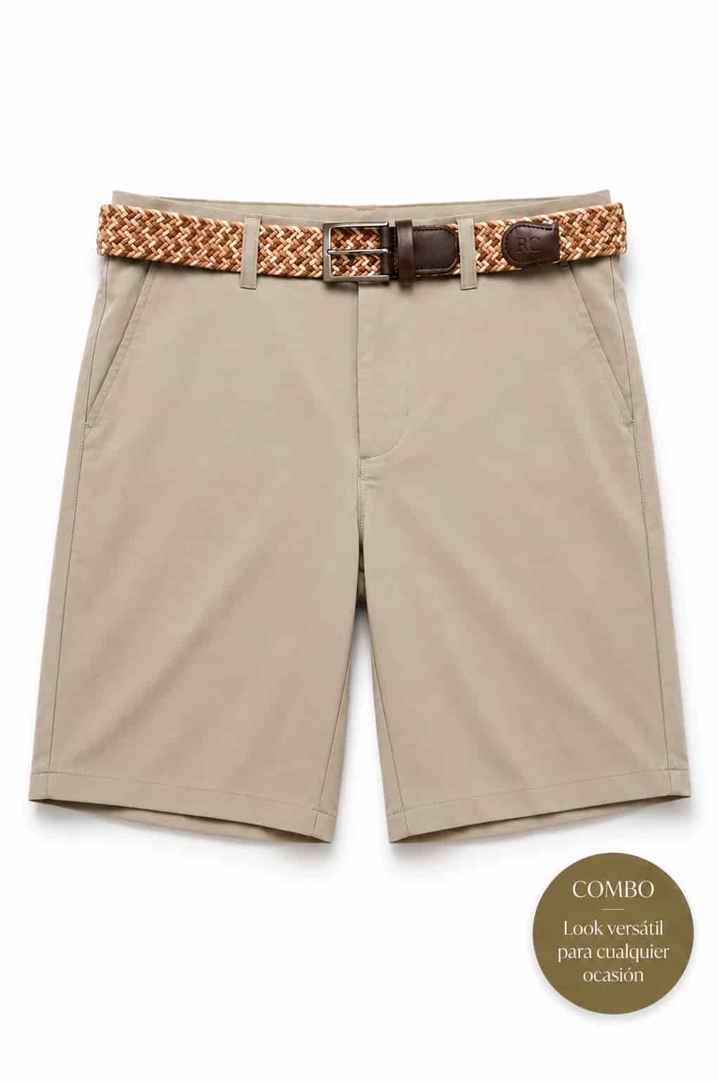Dúo Esencial Bermuda Beige Oscuro + Correa Trenzada - miniatura 2