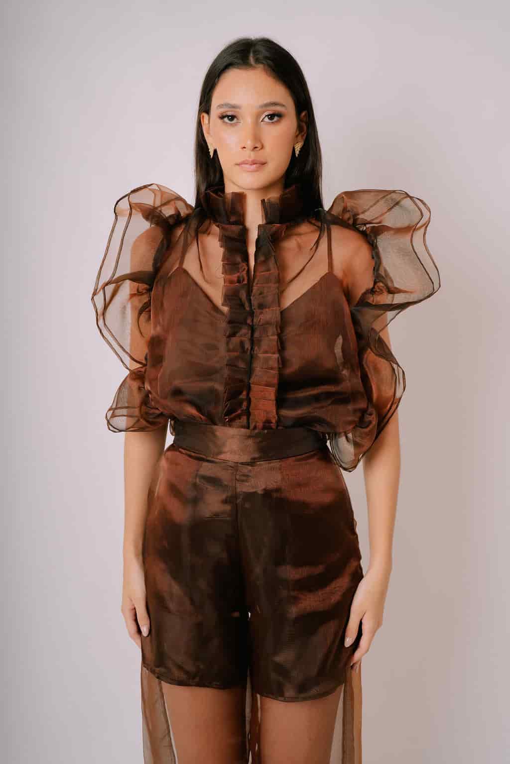 Organza Ruffle top - miniatura 1