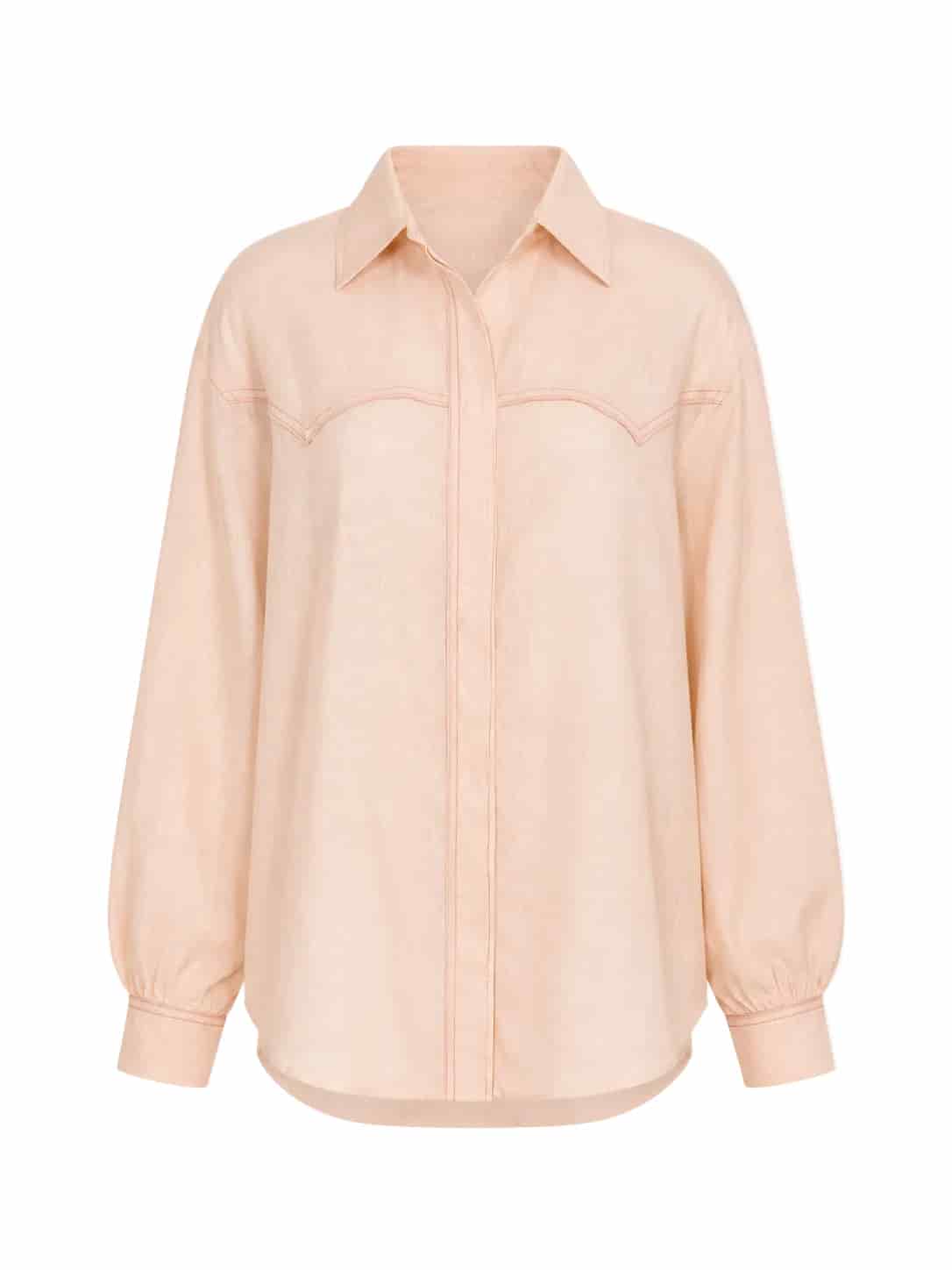Texas Linen Shirt/ Soft Pink - miniatura 1