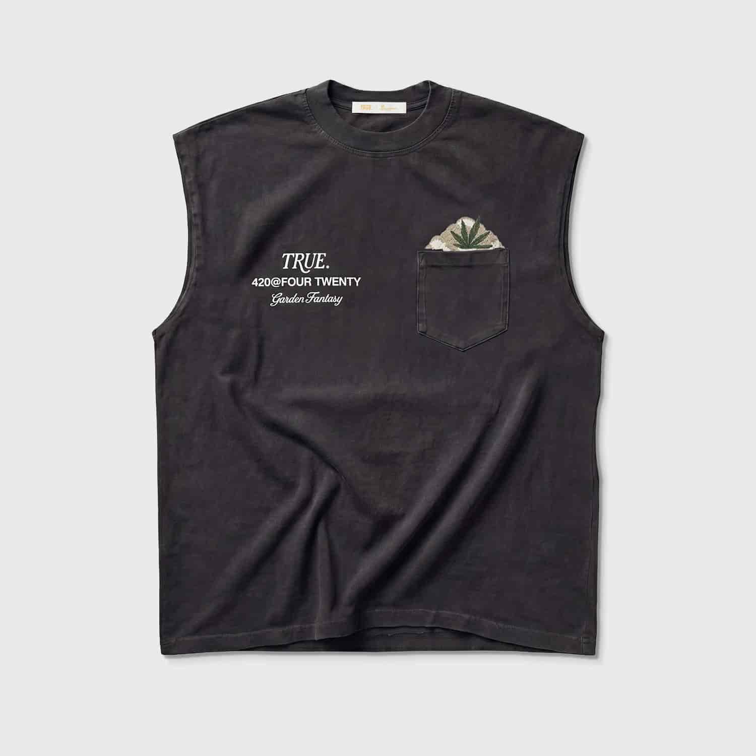 Garden Sleeveless Tee - Washed Black - miniatura 1