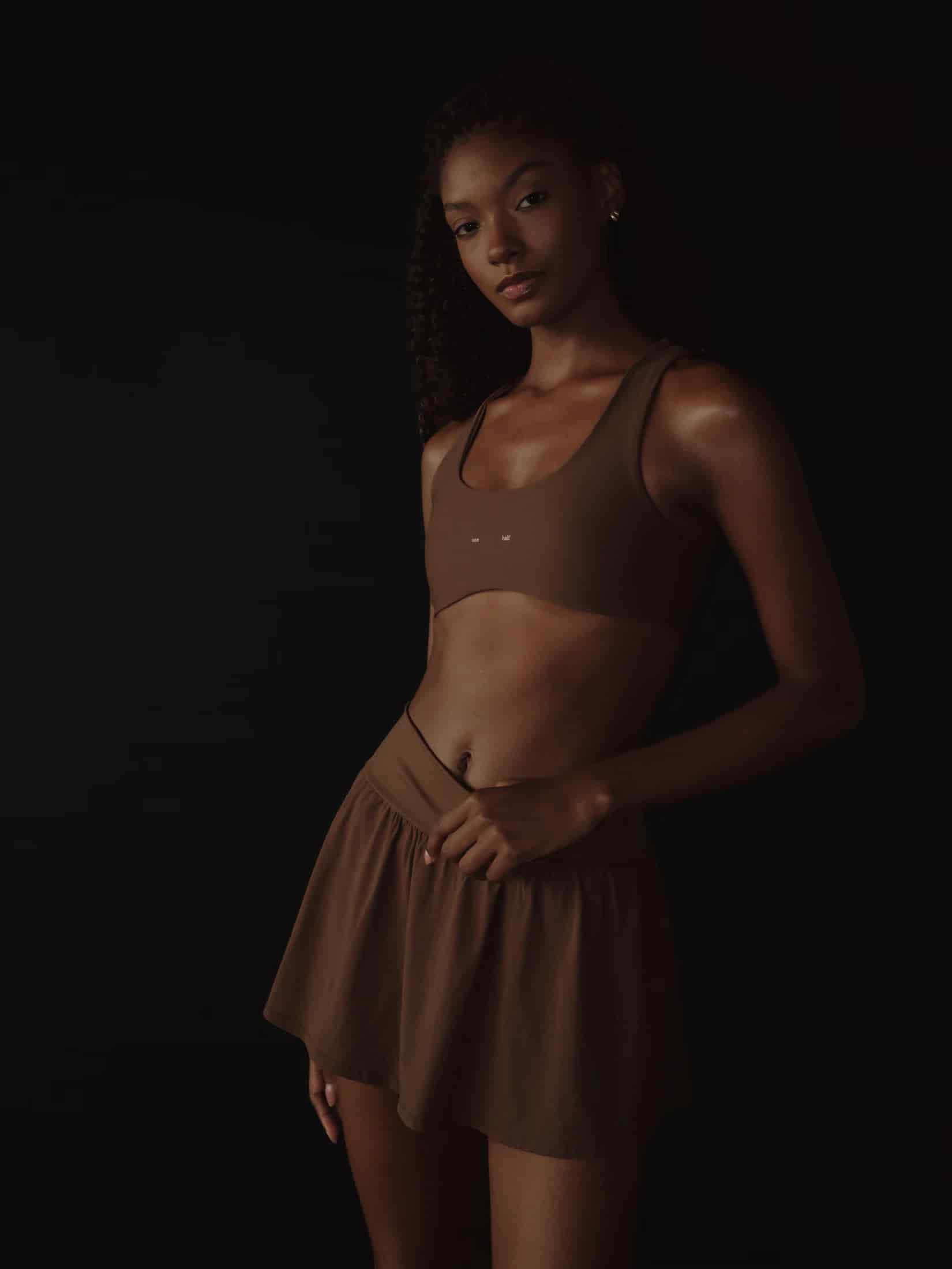 SPORTY MINI SKIRT - SEPIA - miniatura 10