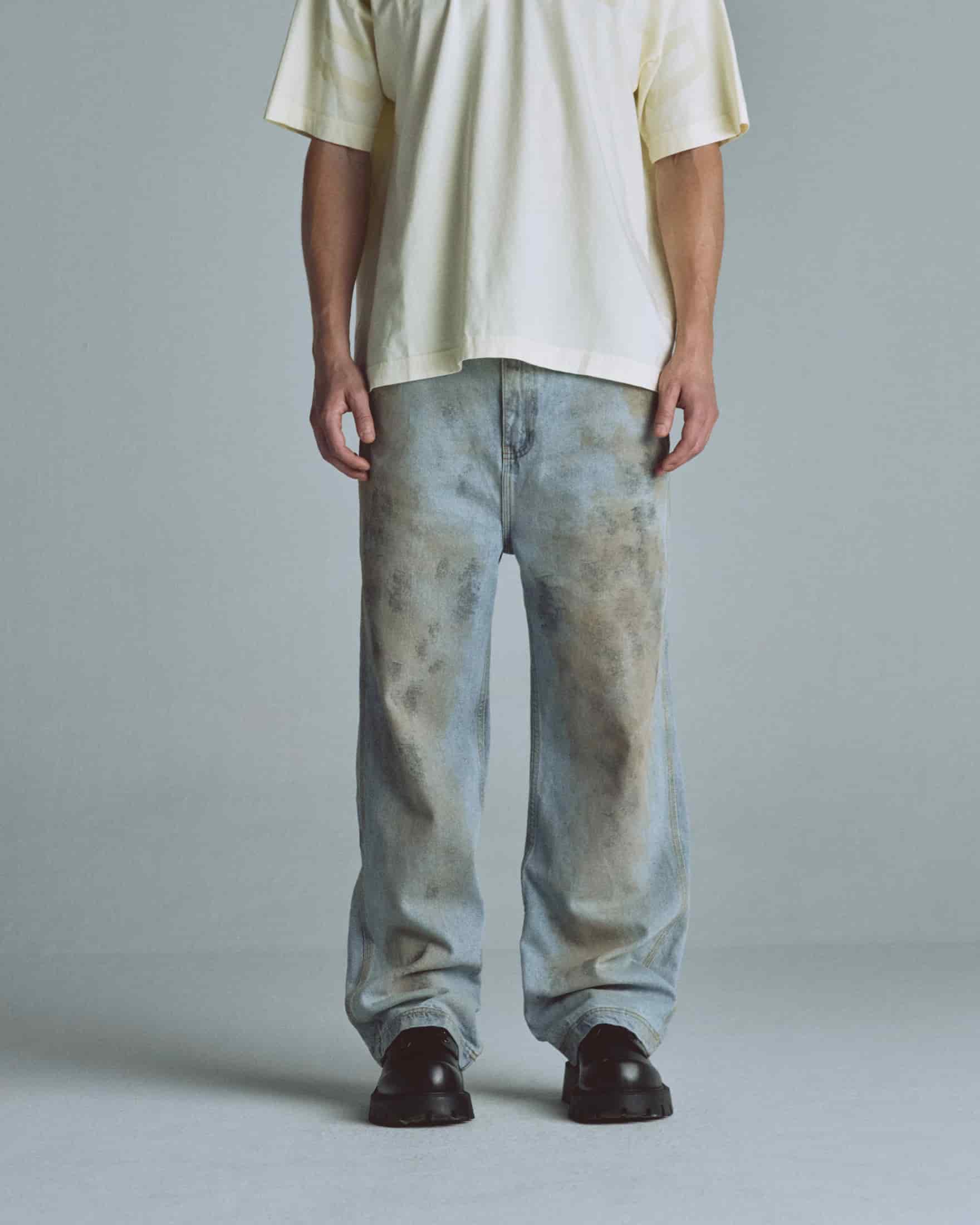Echoes U Star Wide Jeans Washed Blue - miniatura 2