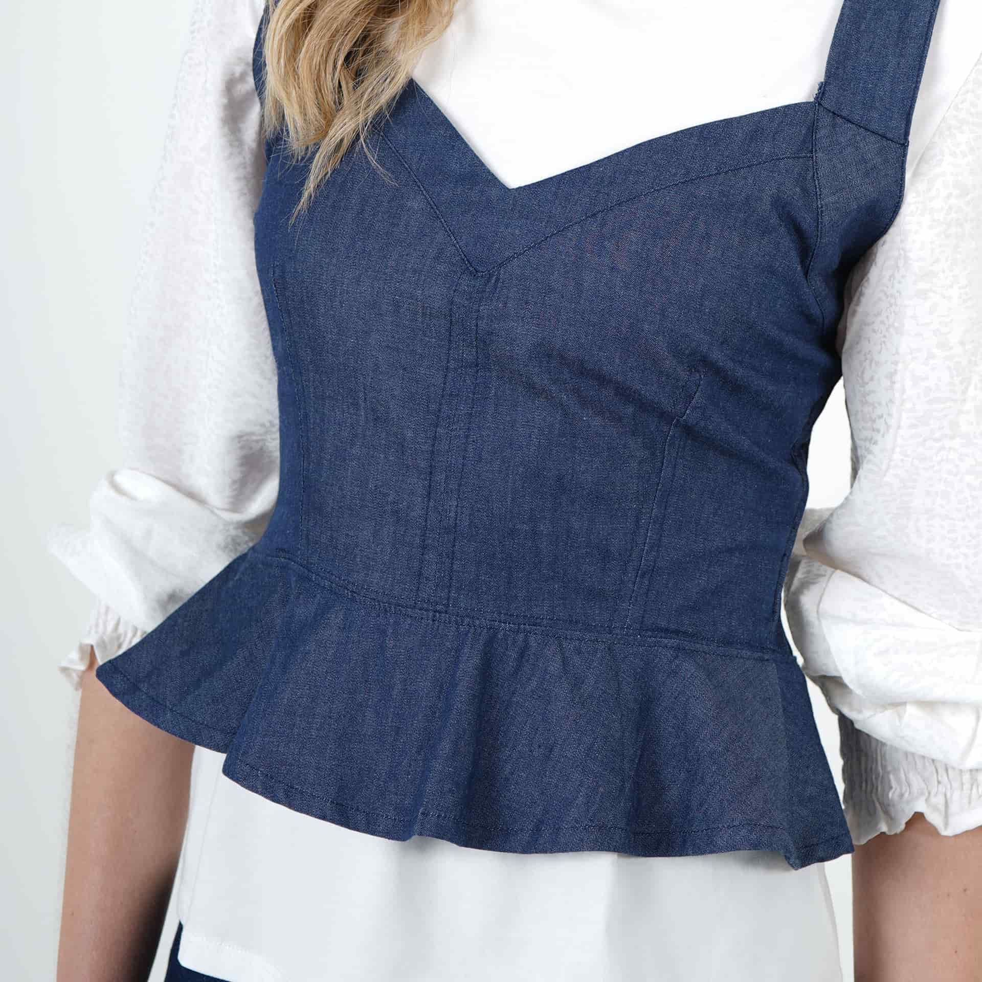 Blusa Cuello Corazon Manga Tiras - miniatura 2