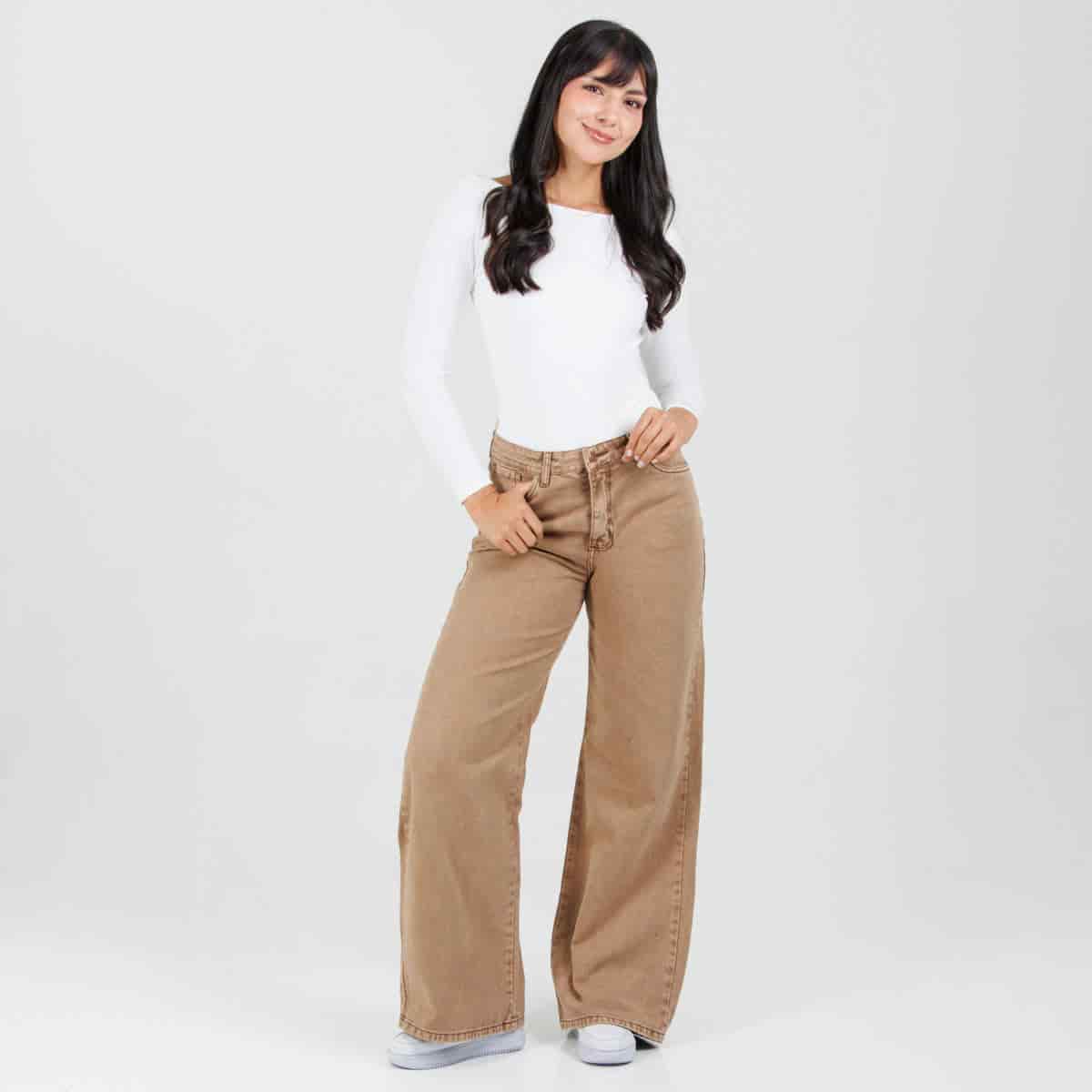 Jean Wide Leg Camel Ax-3013 Rigido - miniatura 7