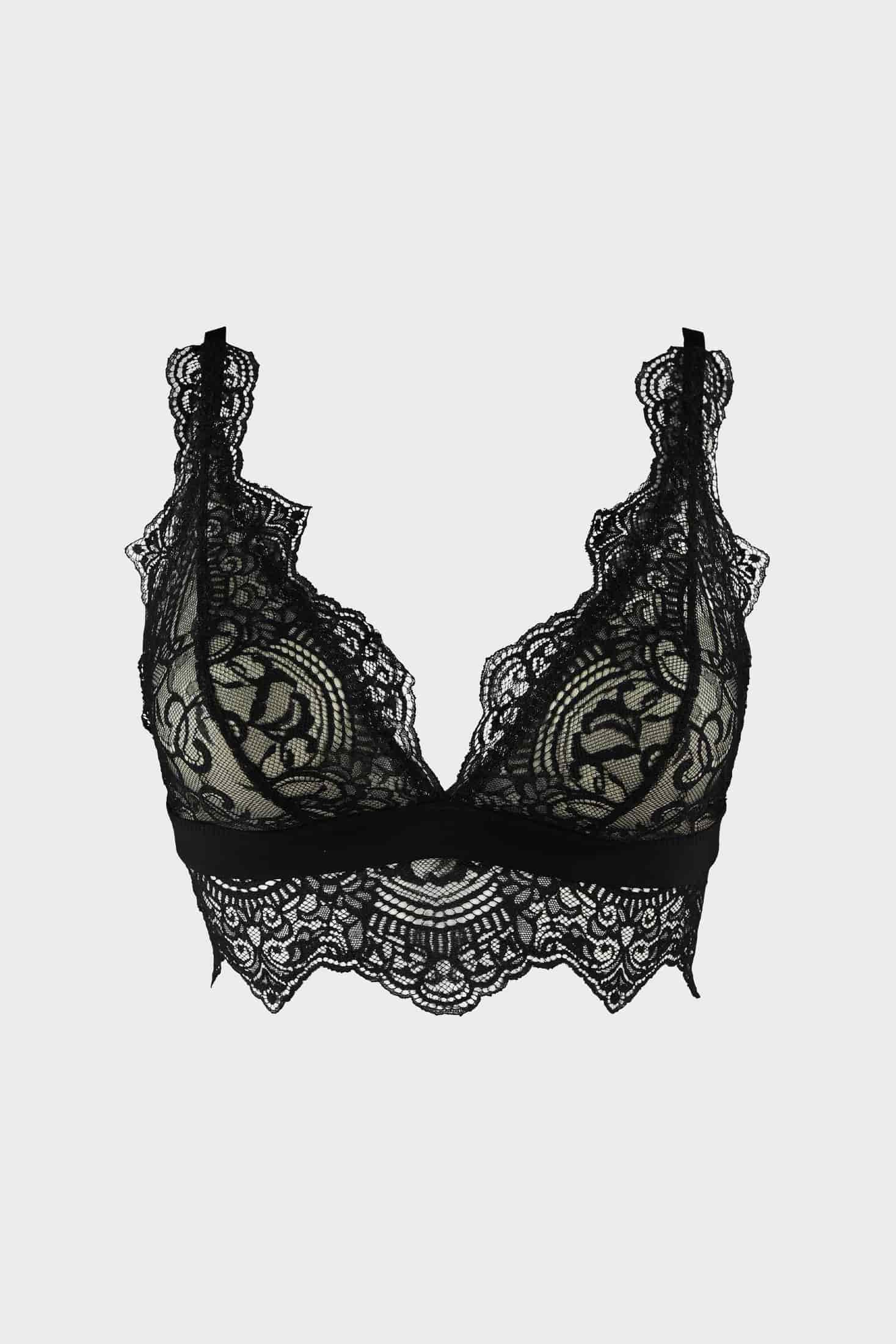 BRALETTE ELLIPSE EN ENCAJE SIN ARO TOTAL COMODIDAD BOREAL NEGRO - miniatura 3