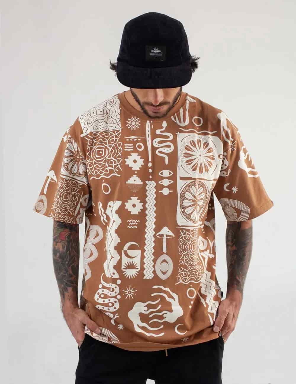 Camiseta Oversize Vurú tabaco para Hombre - miniatura 1