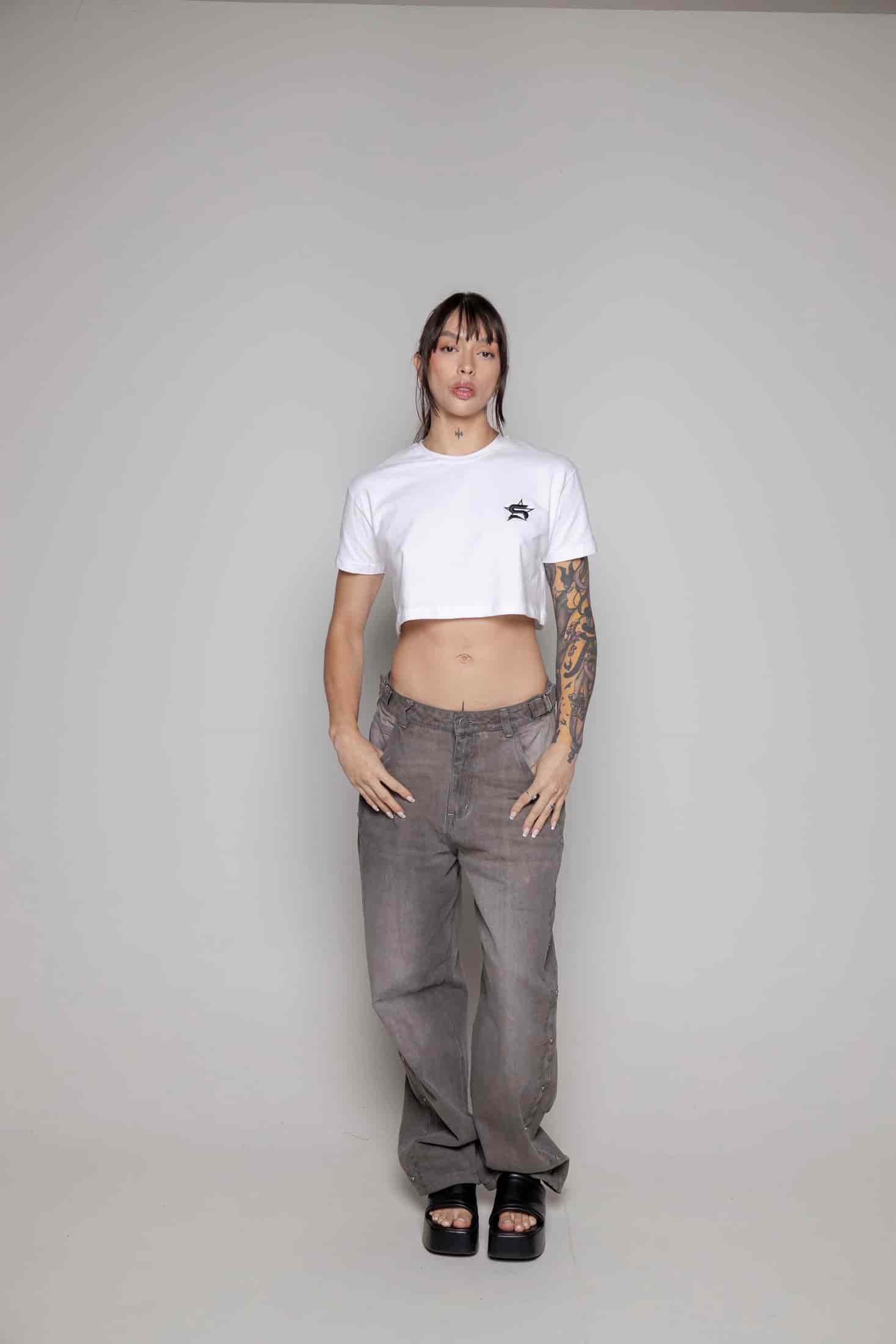 Crop-Top Basic Courage-Blanco - miniatura 2