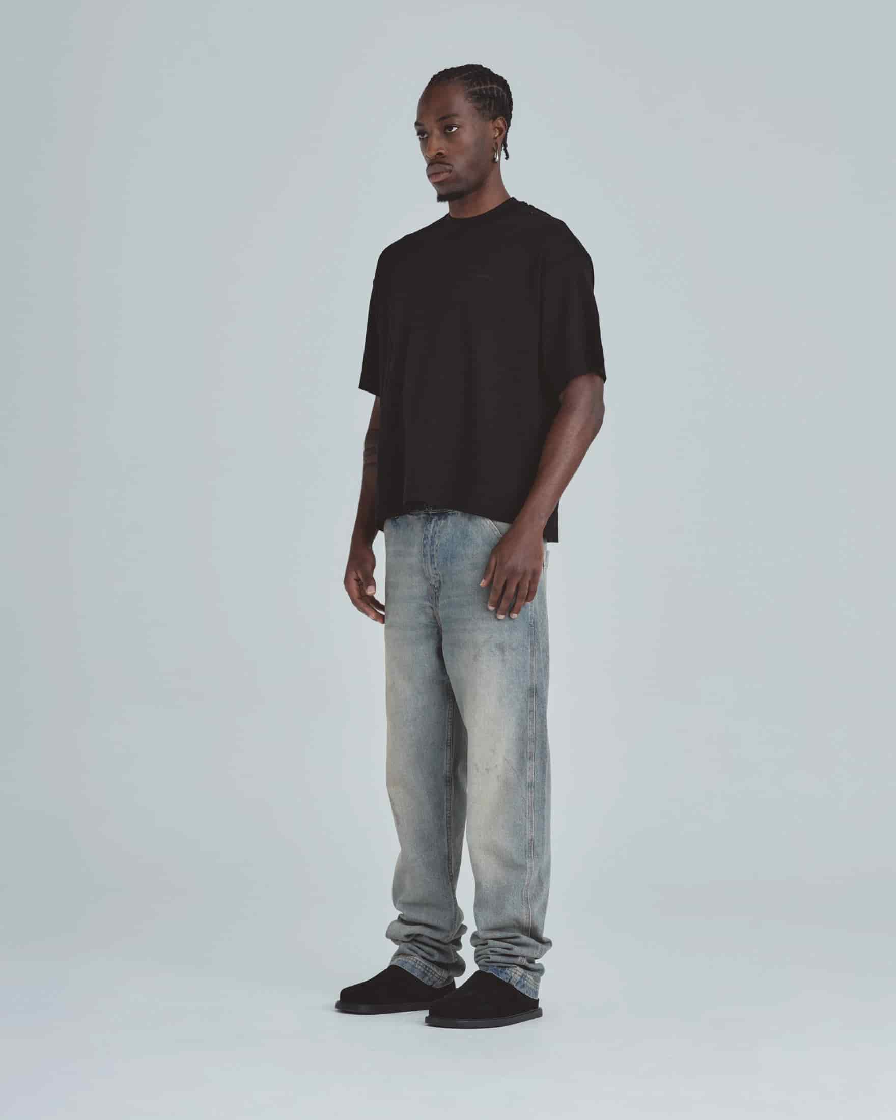Line Basic Boxy Fit Tshirt Black - miniatura 8