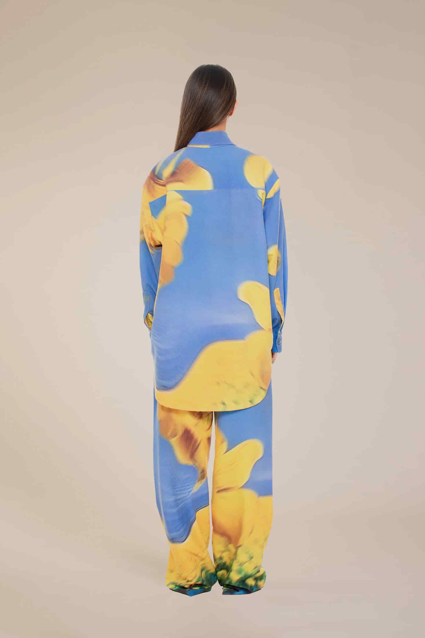 'Yellow Flowers' Straight-Leg Pants - miniatura 3
