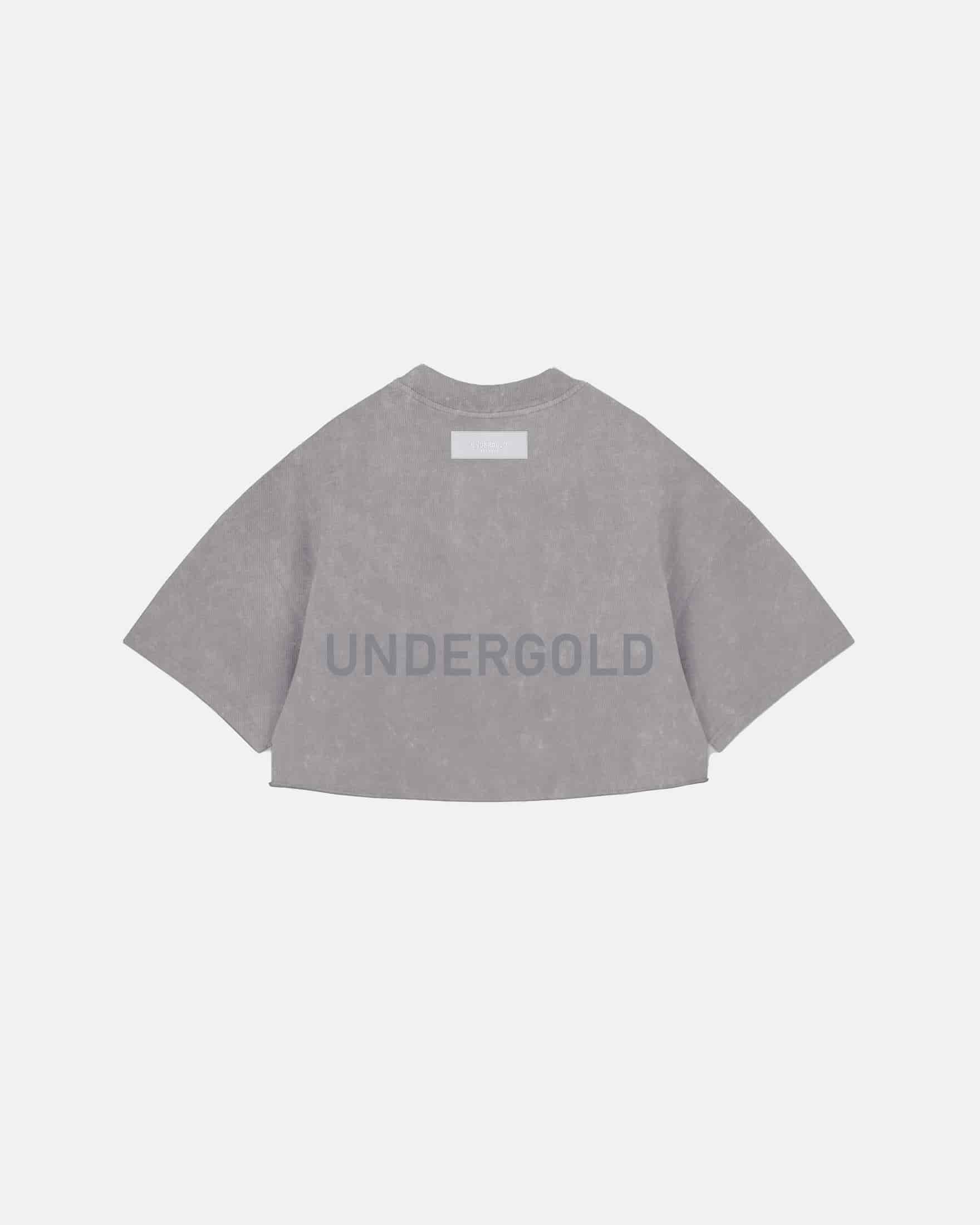Line Logo Crop Top Washed Gray - miniatura 1