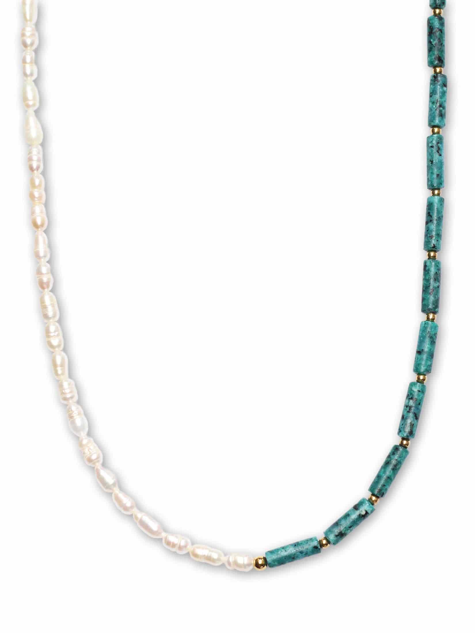 Collar Perla de Rio y Turquesa Africana - miniatura 2