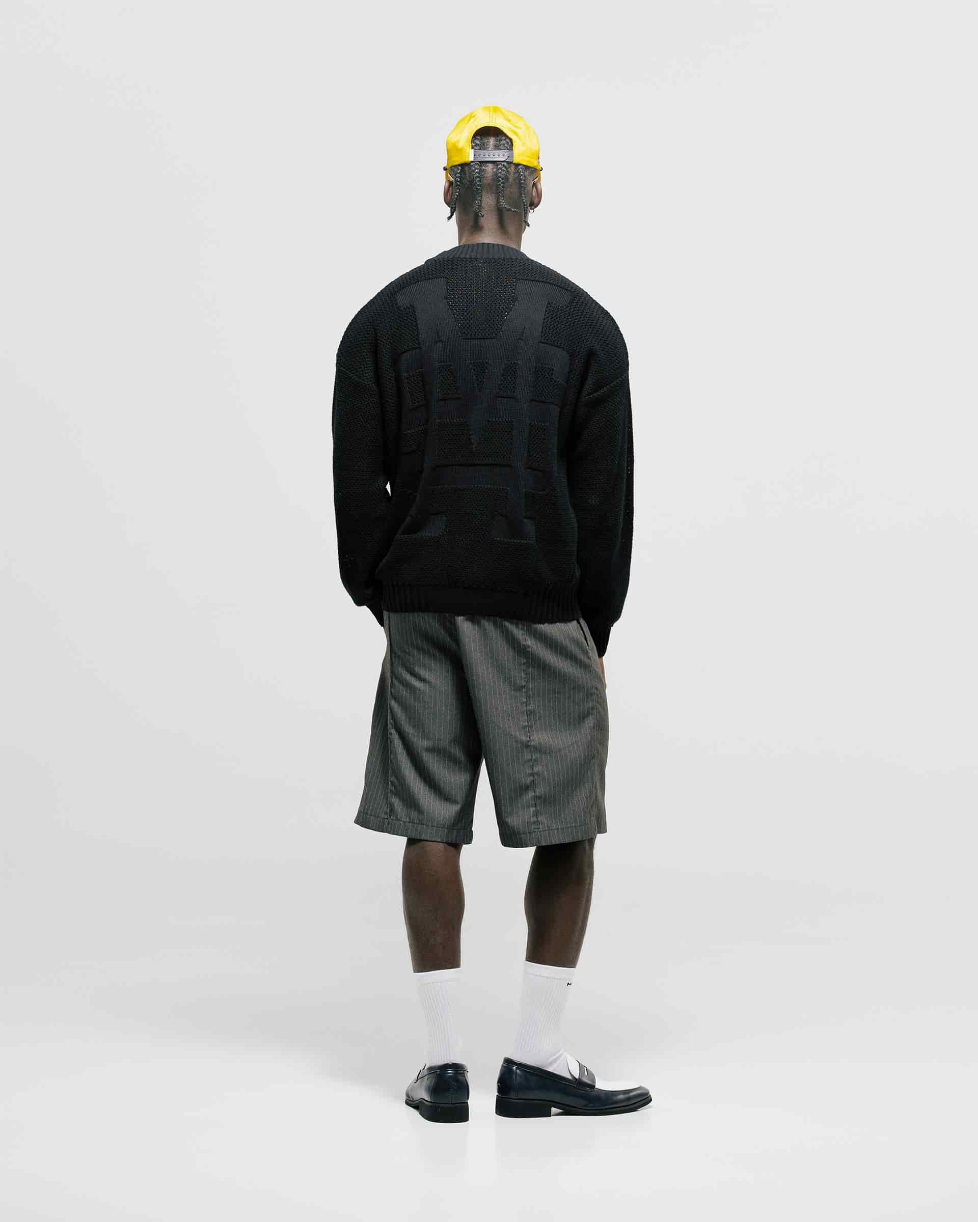 Knit Monogram Sweater - Negro Oscuro - miniatura 4