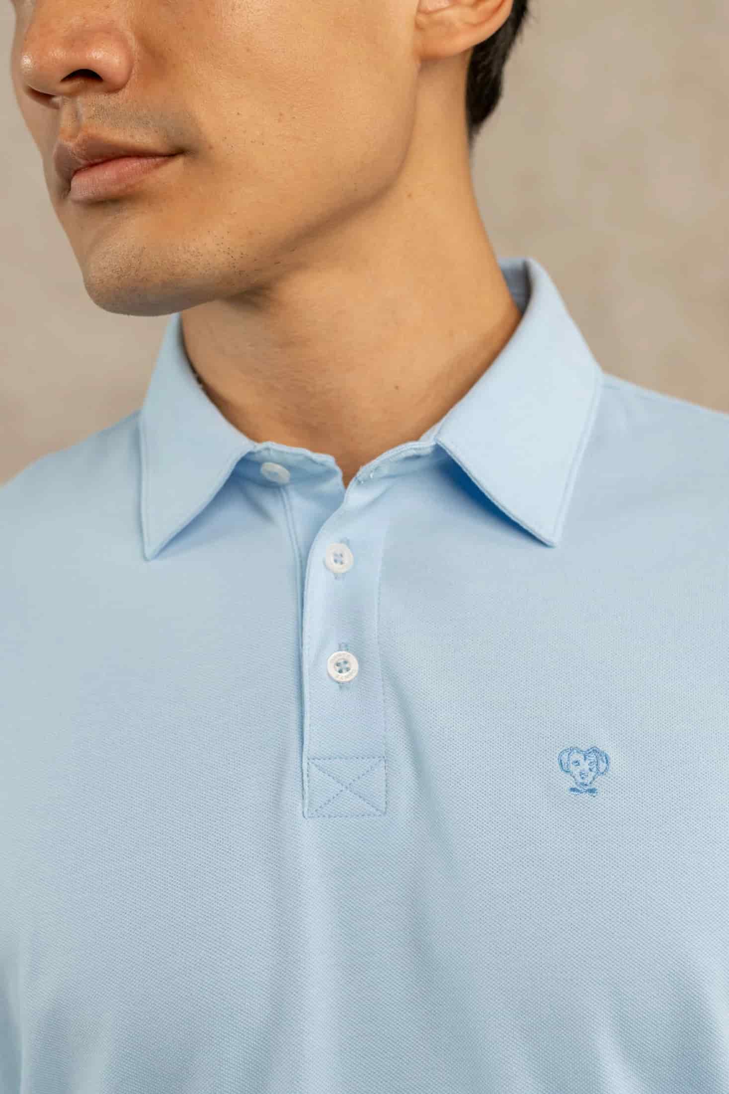 Polo Antimanchas Azul Celeste - miniatura 3