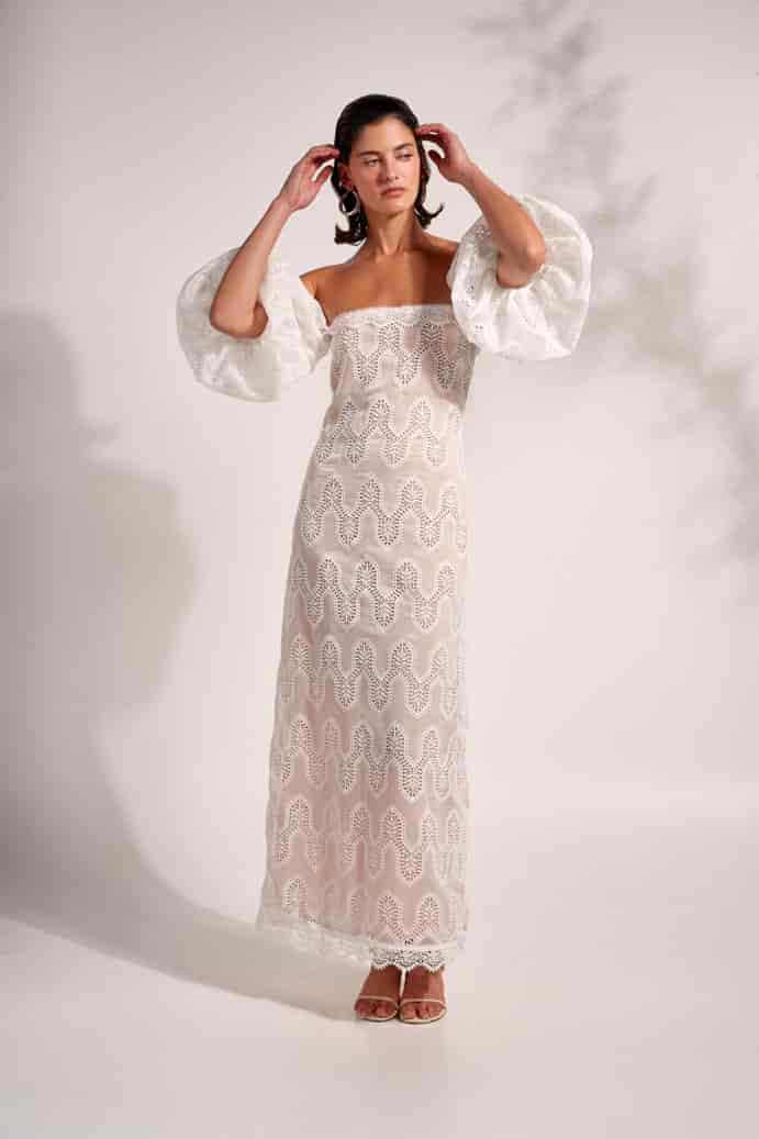 AURELIA MAXI DRESS WHITE - miniatura 3