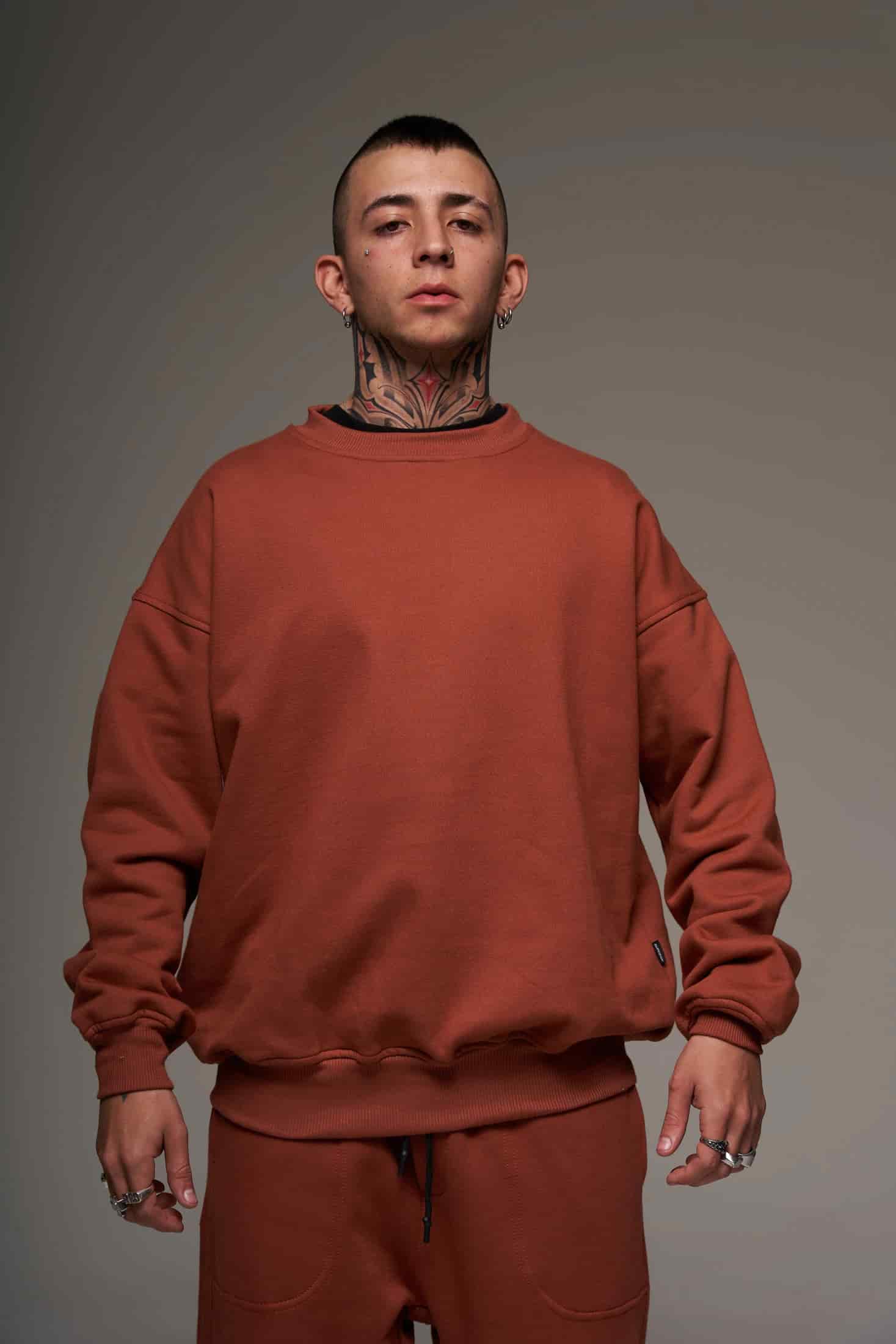 Crewneck Terracota 400 gramos 100 % Algodón - miniatura 1