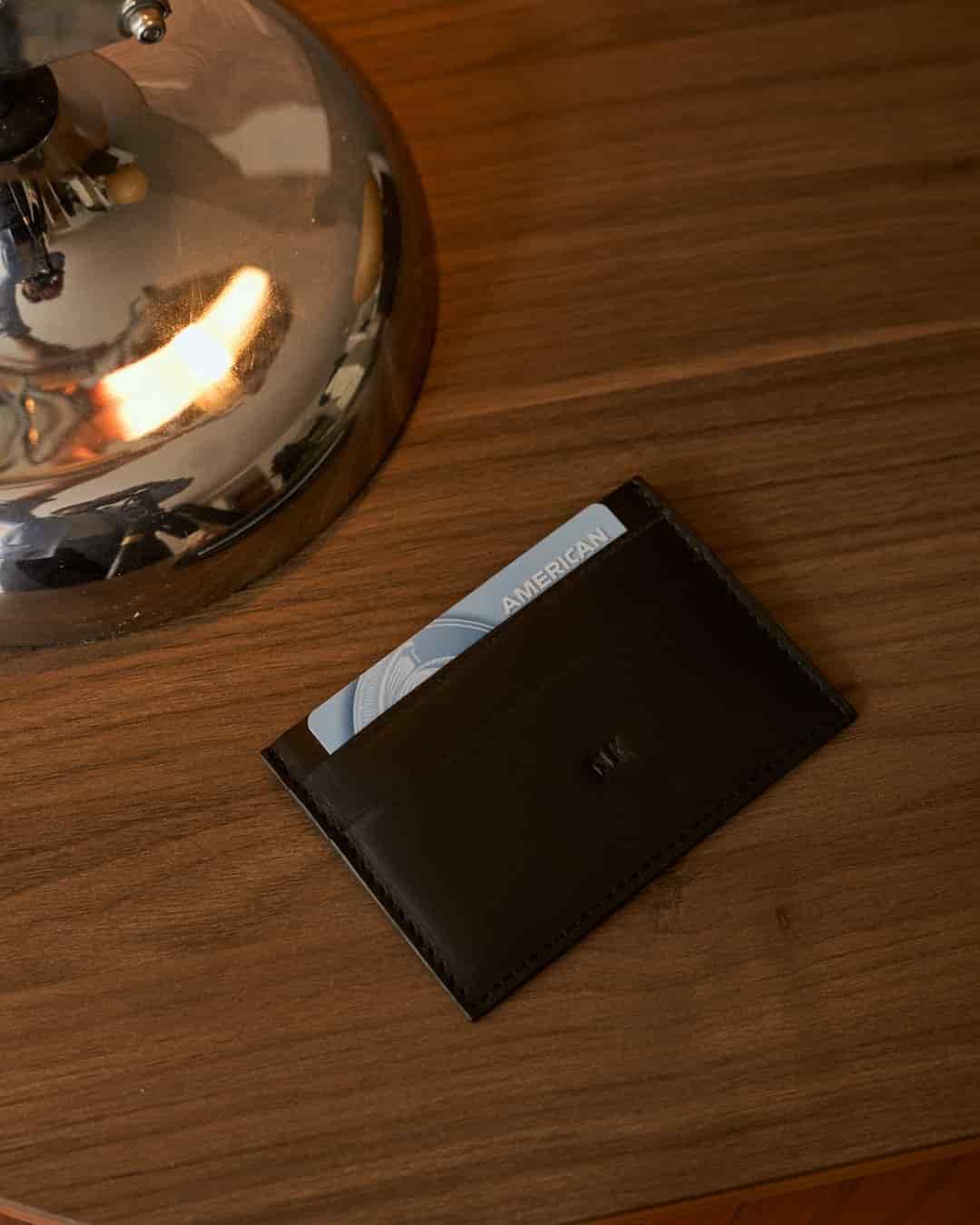LEATHER CARD HOLDER / BLACK - miniatura 1