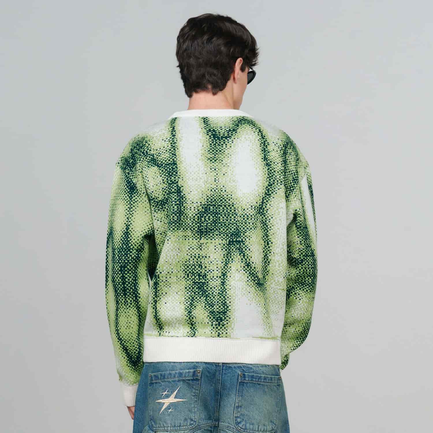 Blurred Knit Pullover - Green - miniatura 7