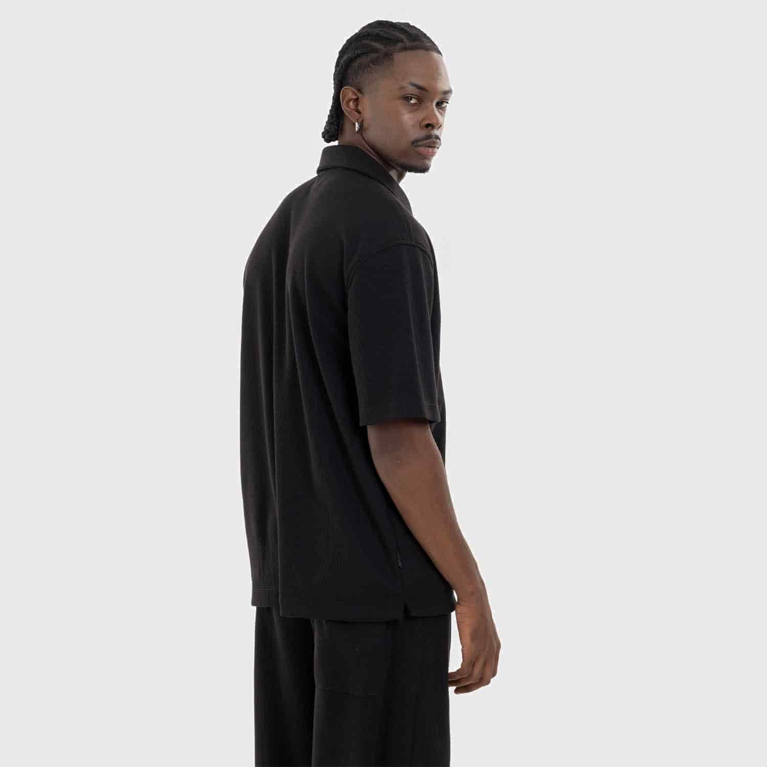 Relaxed Short Sleeve Shirt Black - miniatura 11