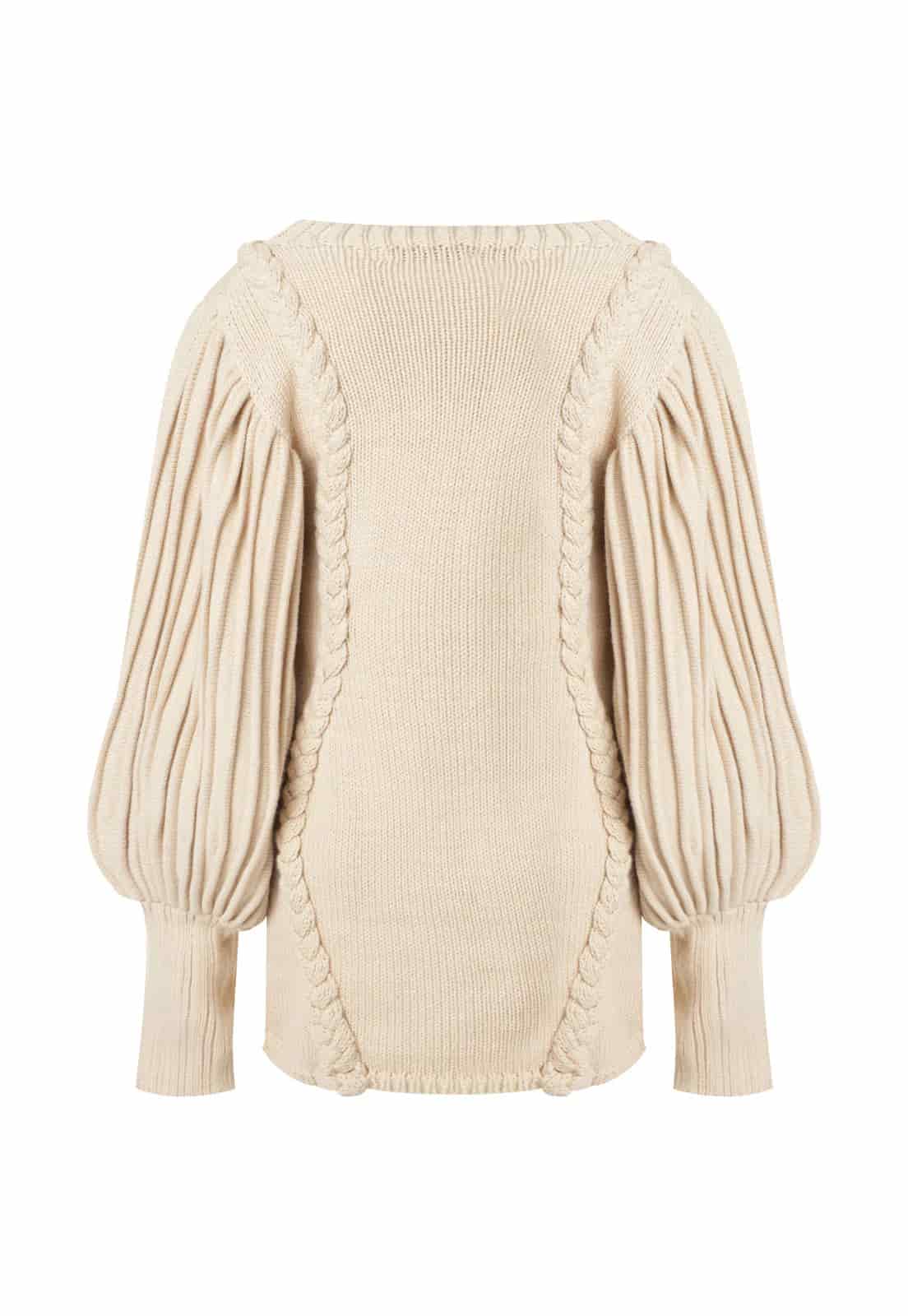 MINI WOVEN DRESS WITH WAVY BRAIDS - miniatura 3