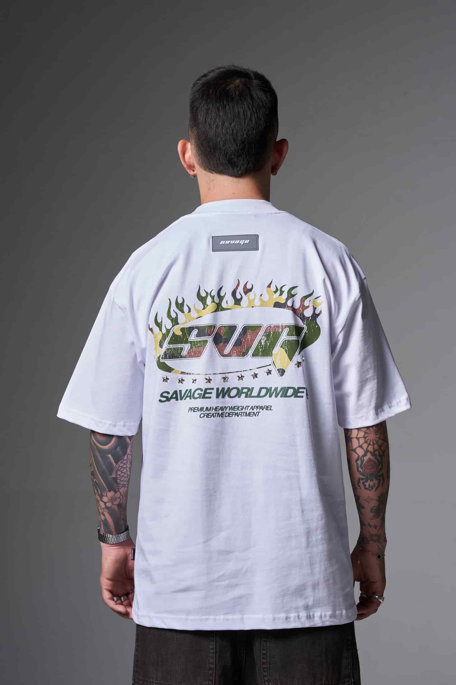 T shirt crema camuflaje 250 gramos - miniatura 1