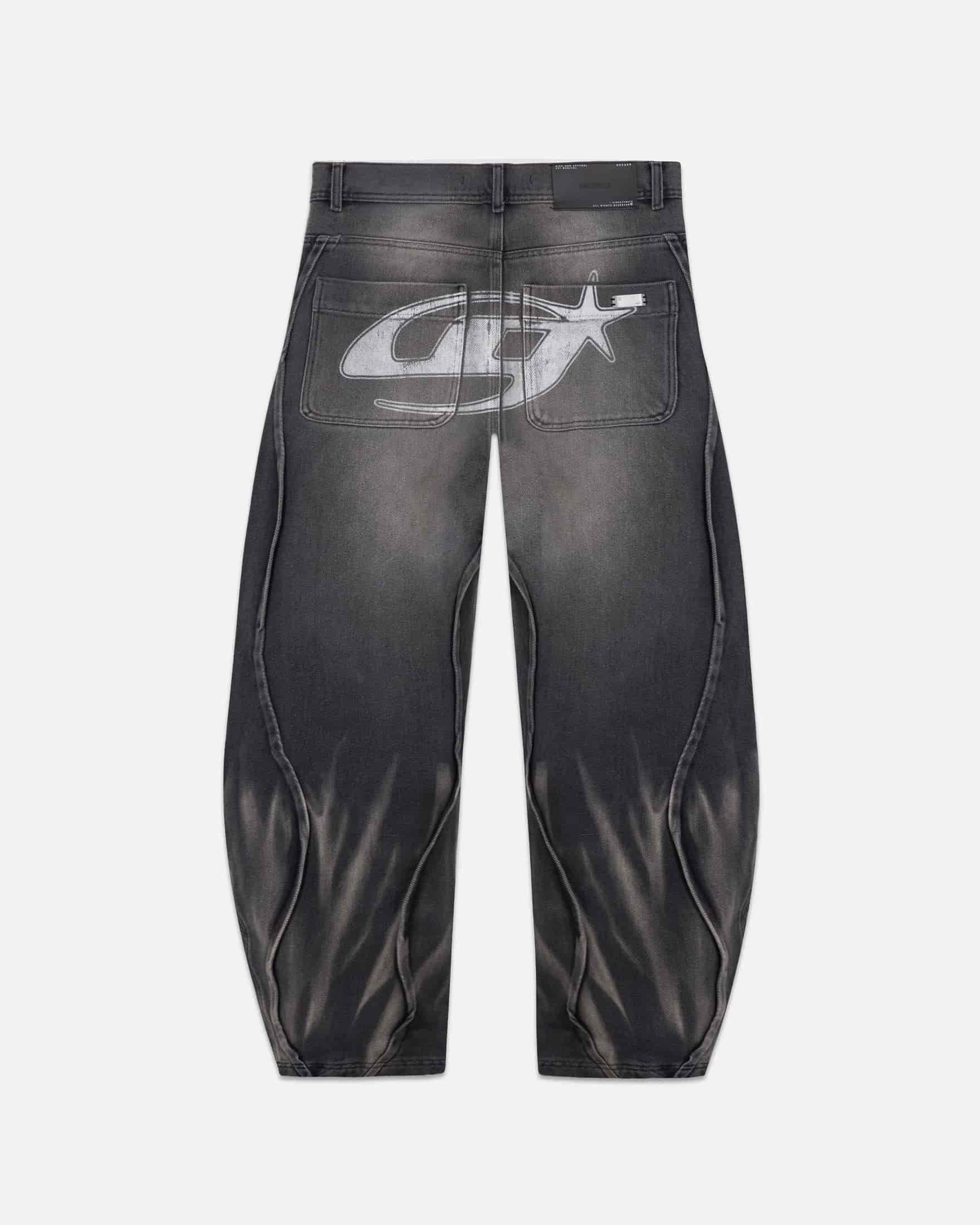 Act 1 UG Star Barrel Vein Jean Washed Black - miniatura 3