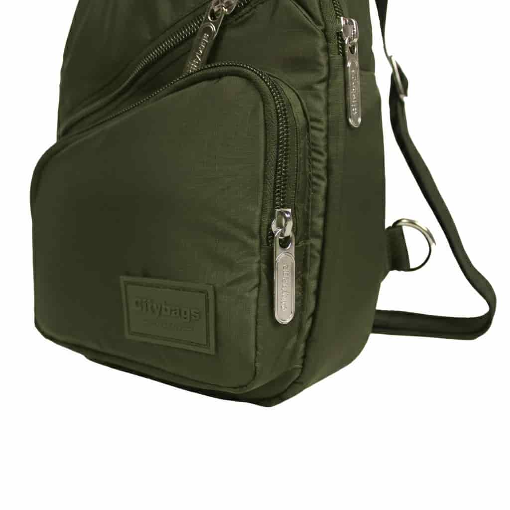 Bandolera Cruzada de Viaje Mediana Light Verde Militar -VM - miniatura 7