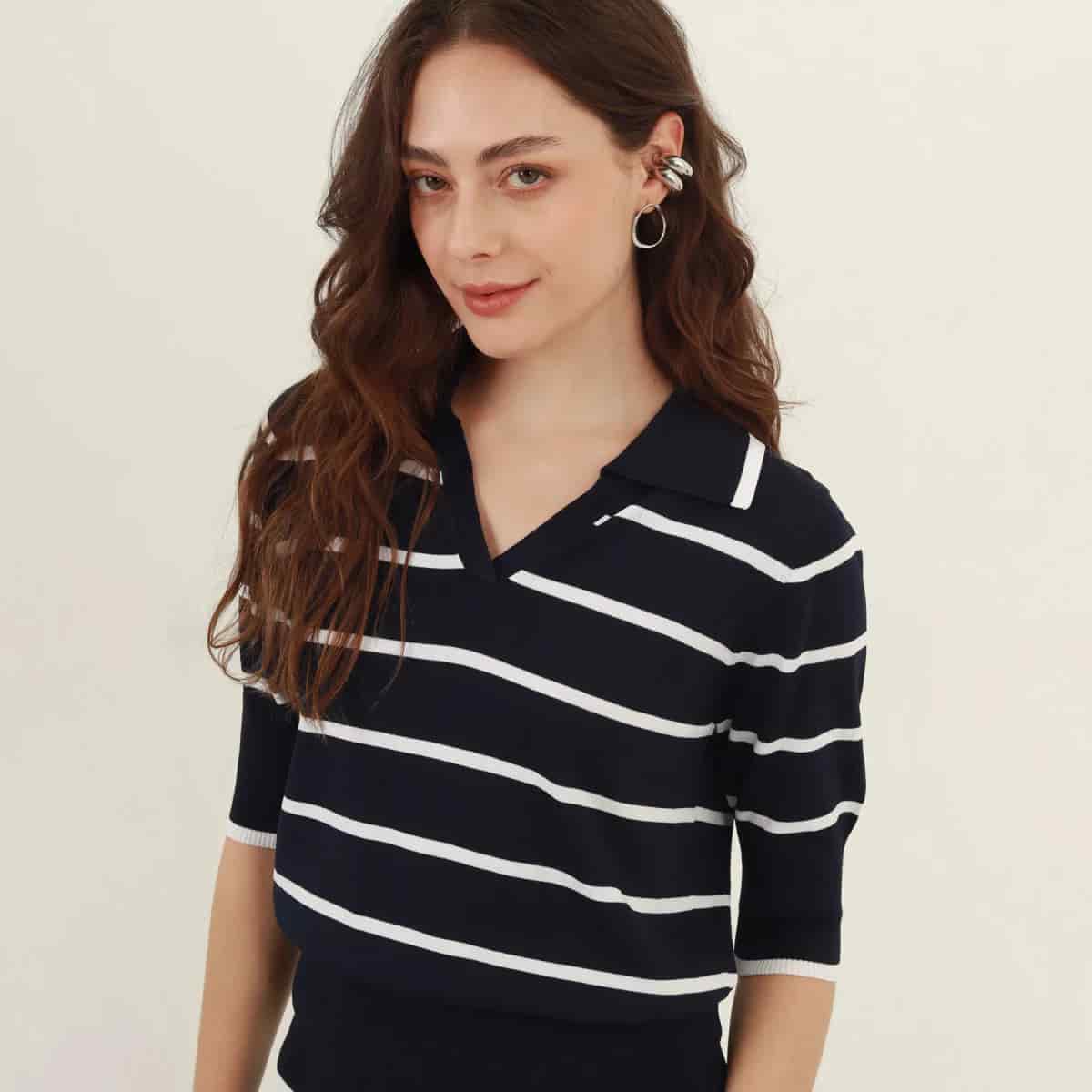 Sweater Cuello Camisero Manga 3Cuartos - miniatura 6