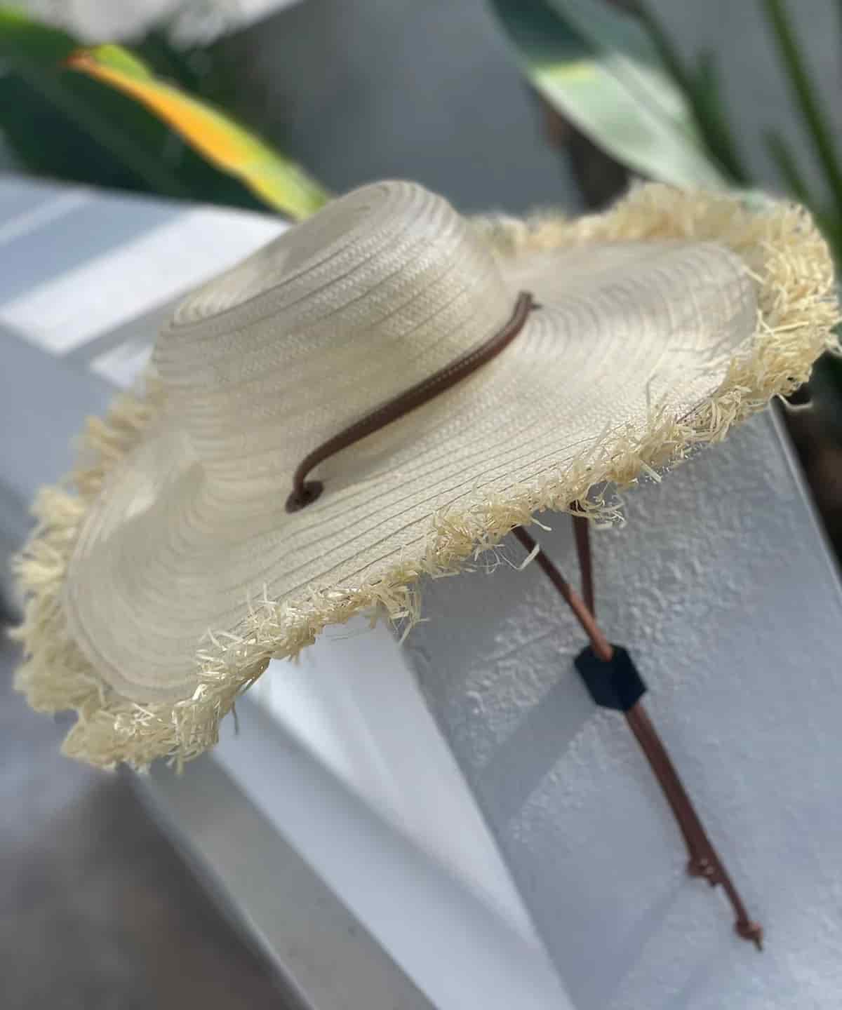 Naufrago Hat in Raffia and Leather - miniatura 2