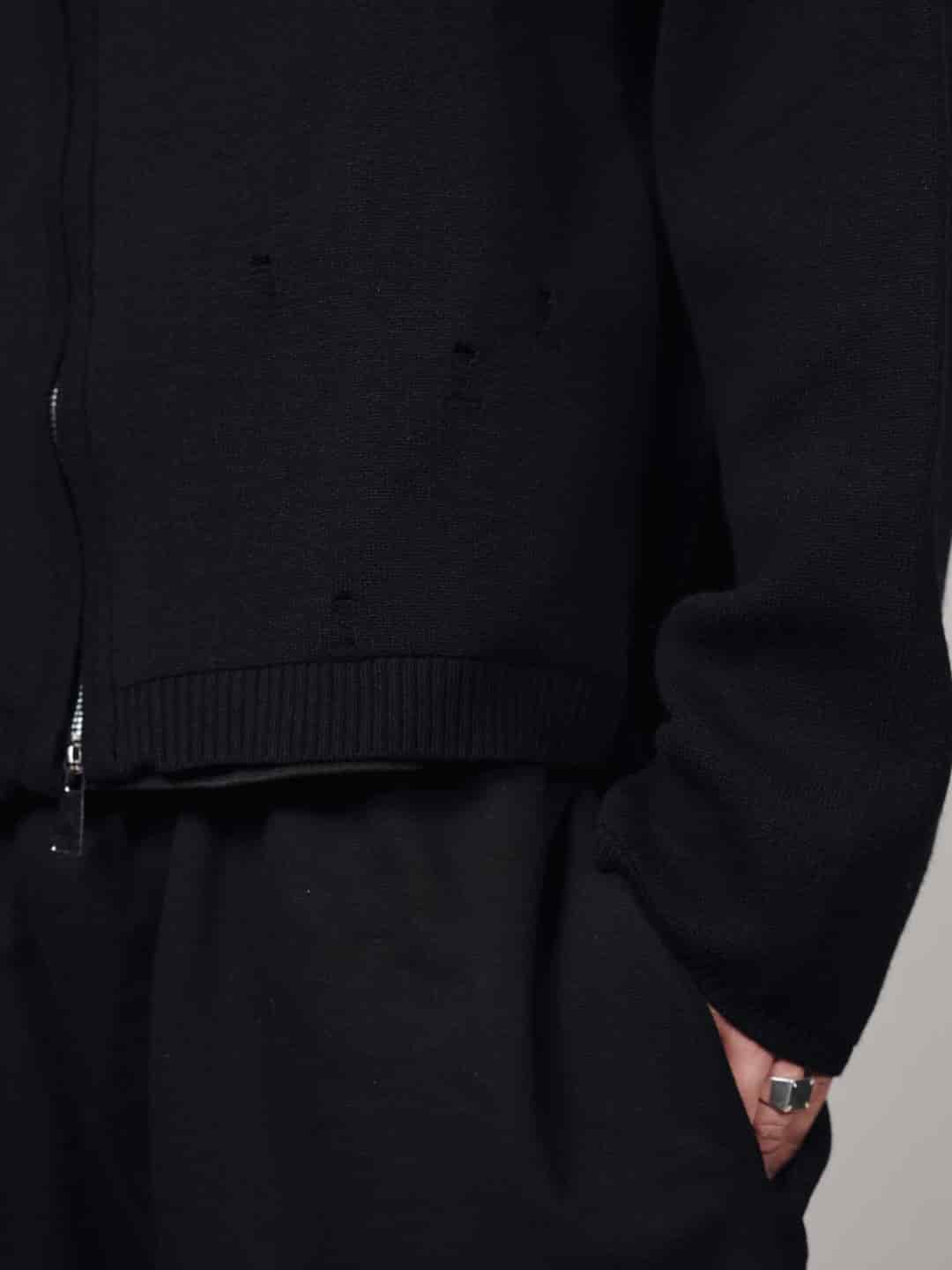 Knit Double Zipper - Onyx - miniatura 5