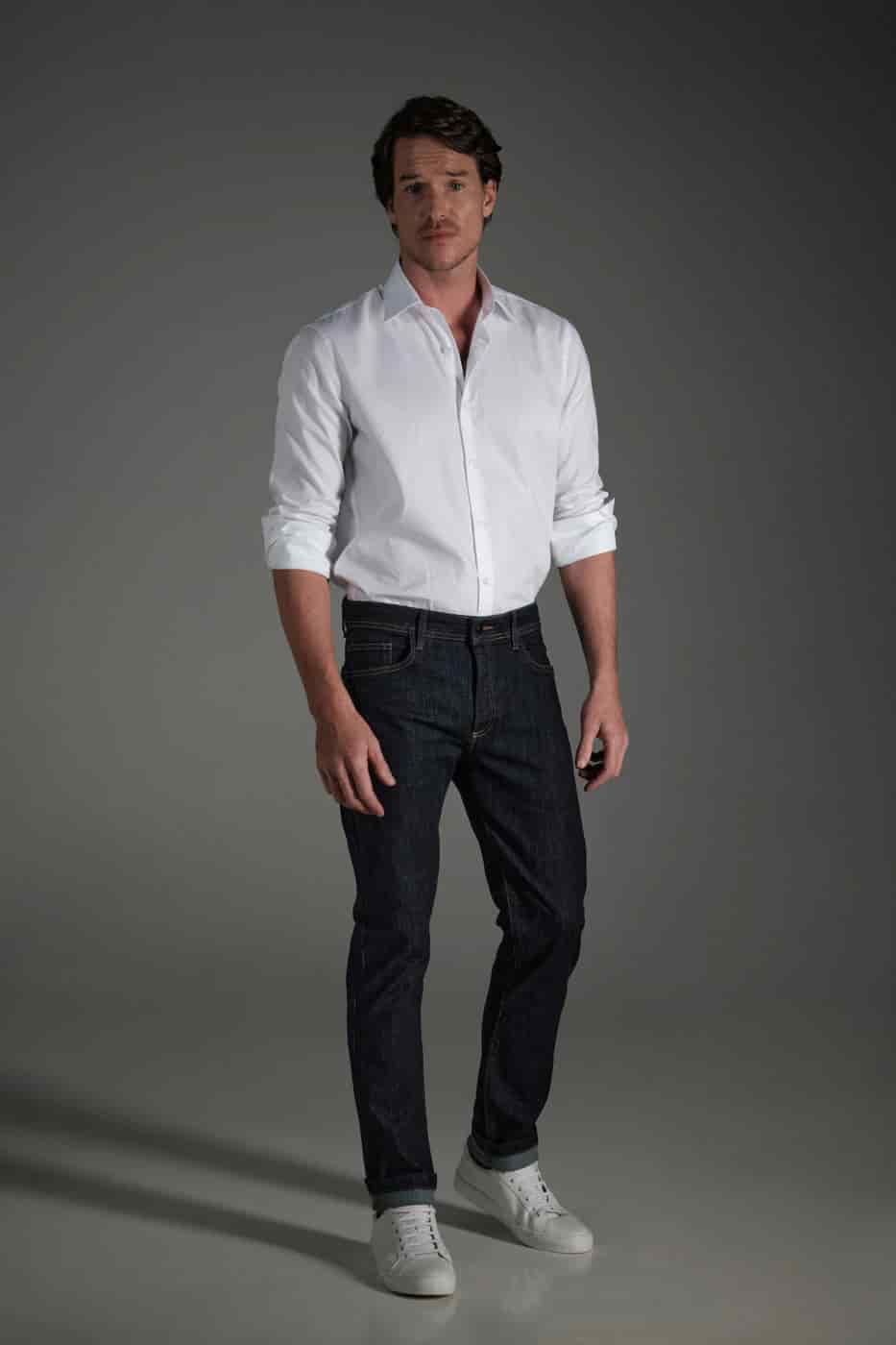 Camisa Classic Algodón Blanco Textura - miniatura 2