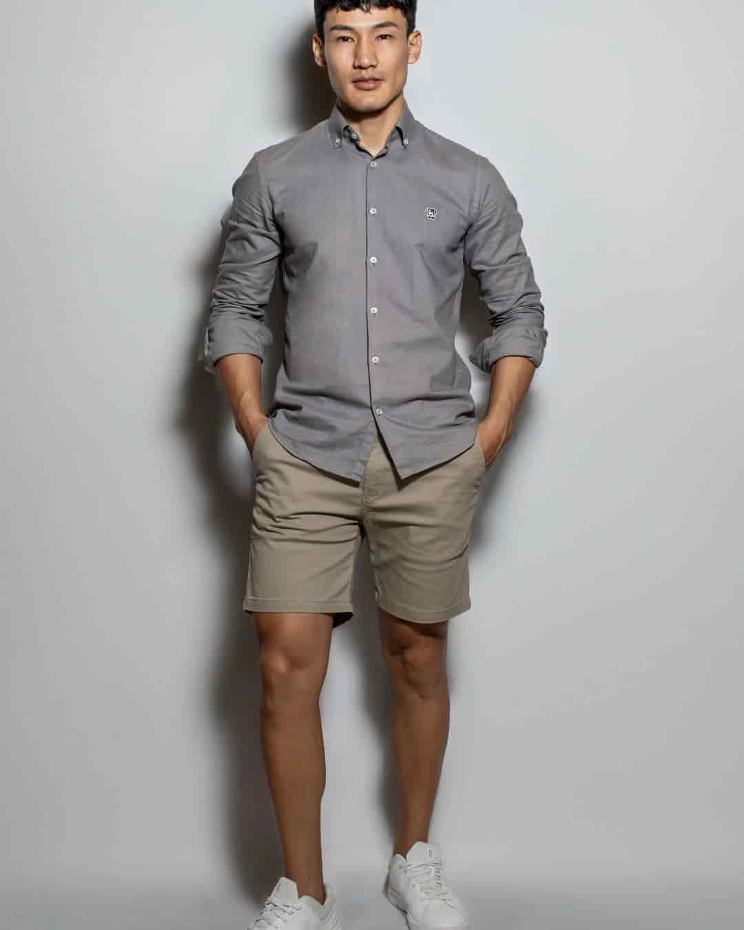 Camisa Antimanchas Popelina Gris Oscuro - Talla Slim - miniatura 7