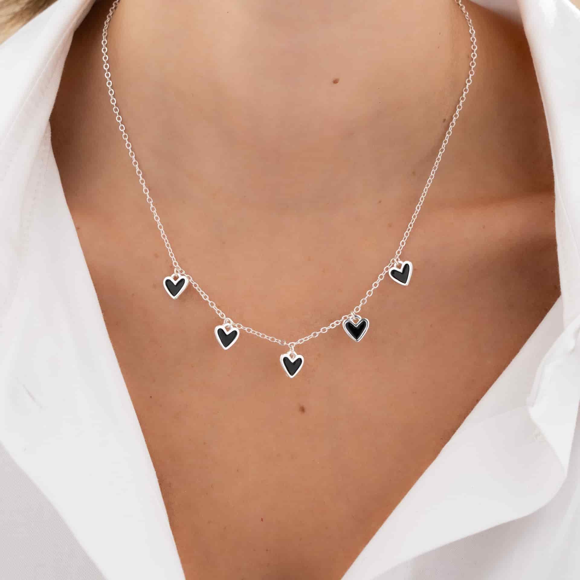 Collar Multicorazones + Aretes - miniatura 2