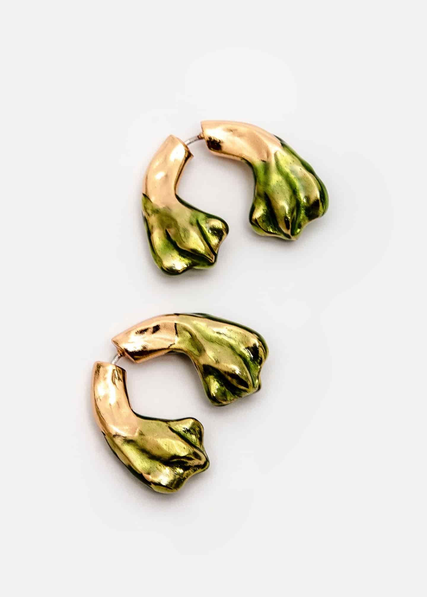 Aretes greeny The Maxi Petal Curve - miniatura 3
