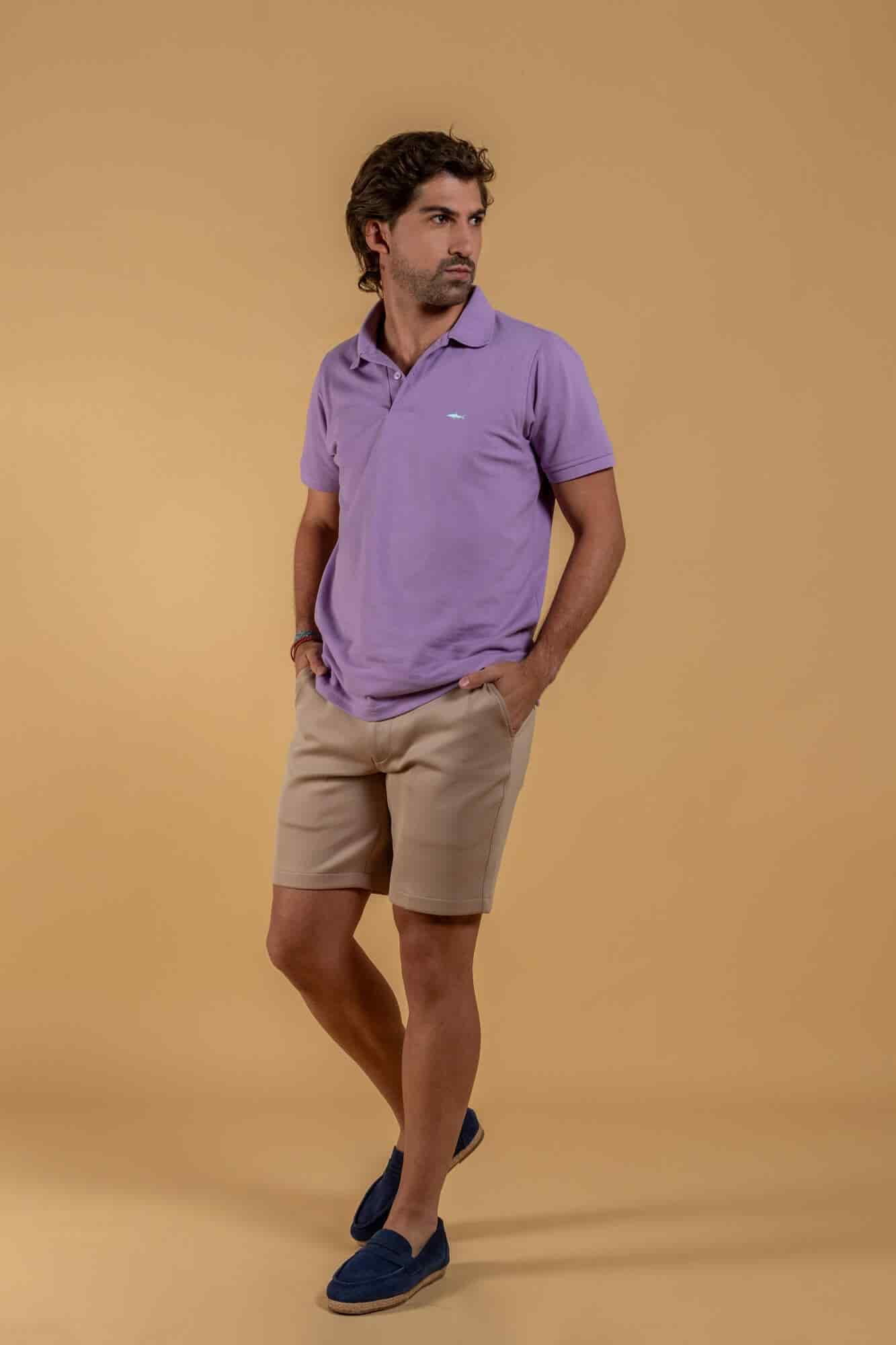 CAMISETA POLO LILA - miniatura 2
