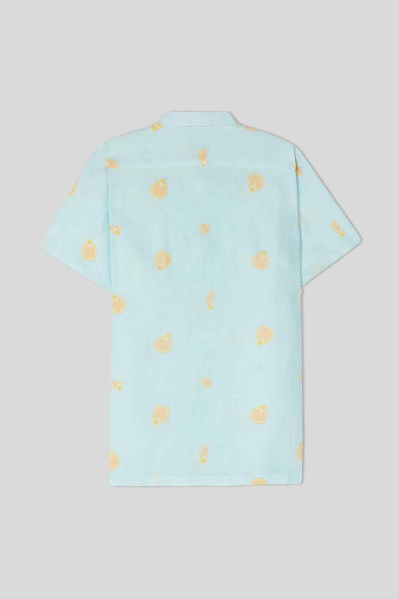 Men's bastión linen shirt sky blue - miniatura 4