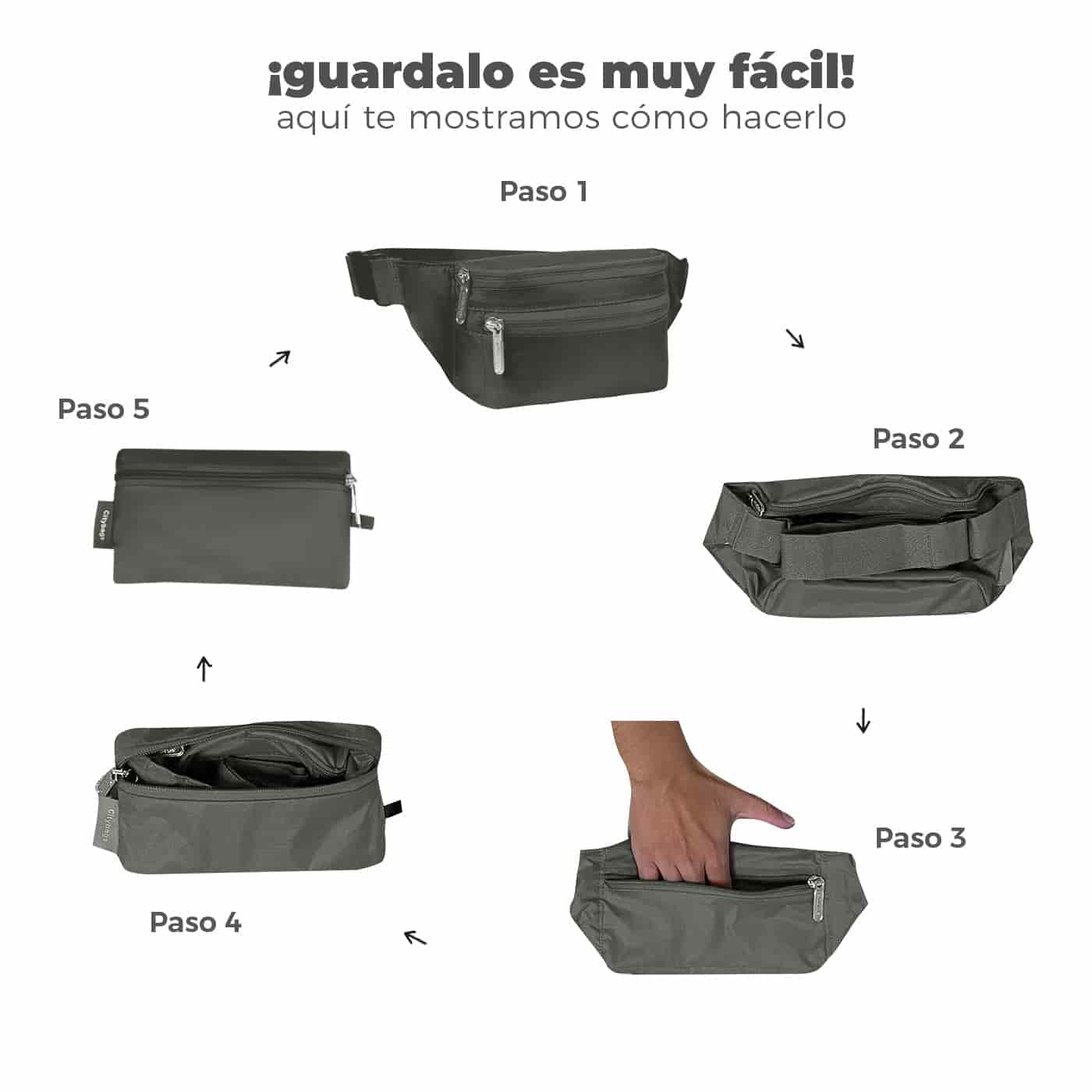 Canguro Plegable ULTRA Estampado Tigres  Citybags Multicolor - miniatura 7