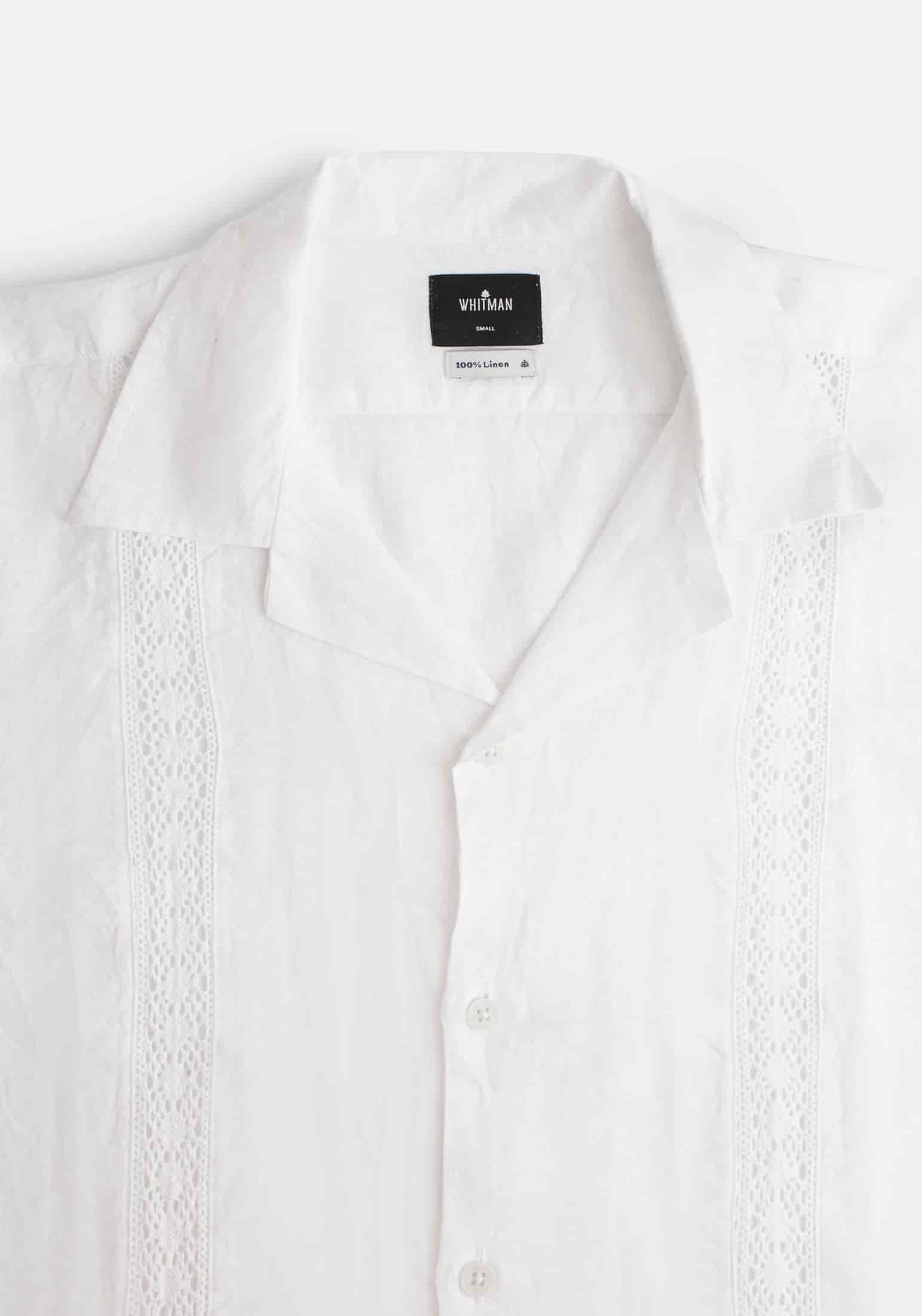 Camisa Guayabera Bol. Manga Corta Blanco - miniatura 4