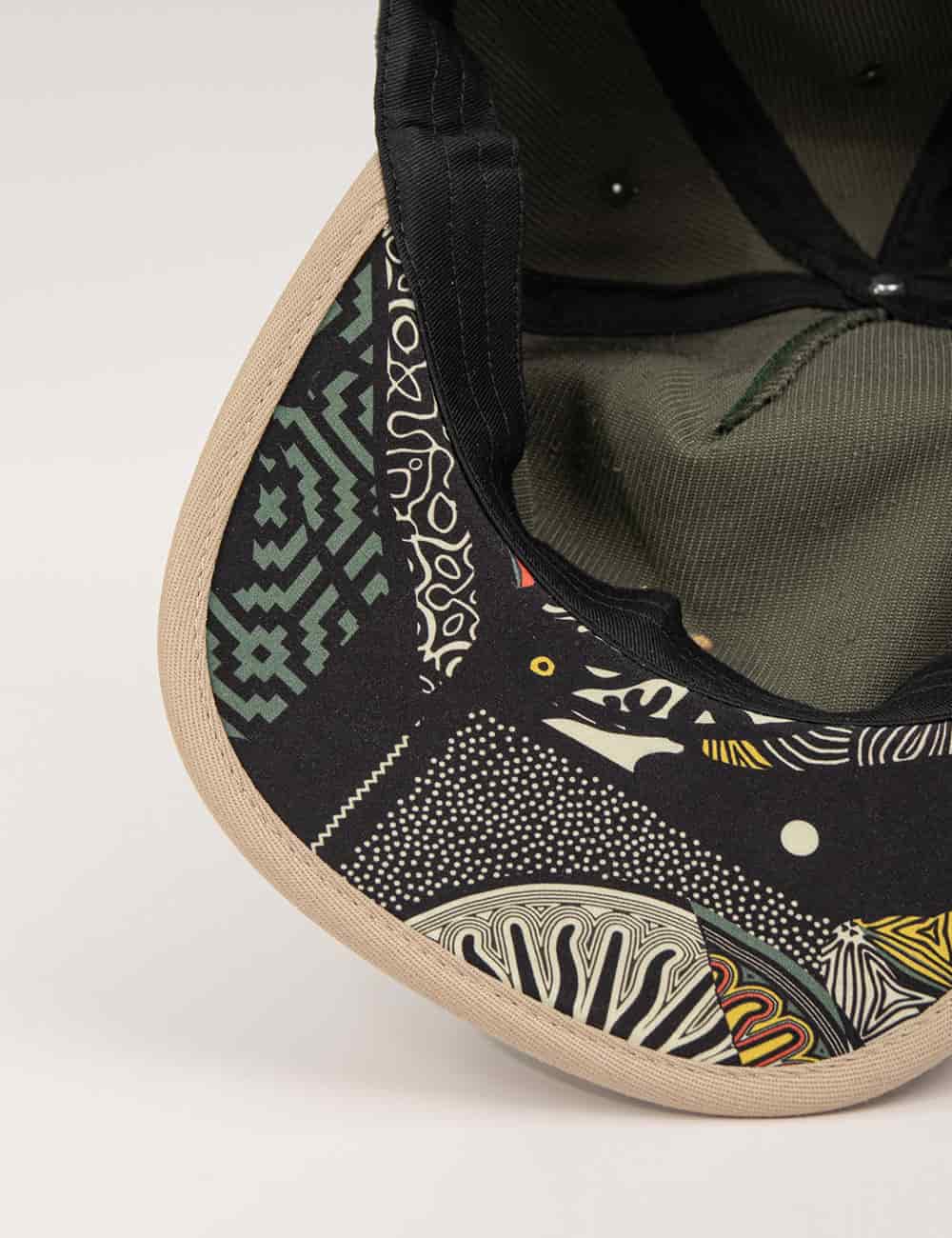 Gorra Desestructurada pana astral verde + beige - miniatura 7