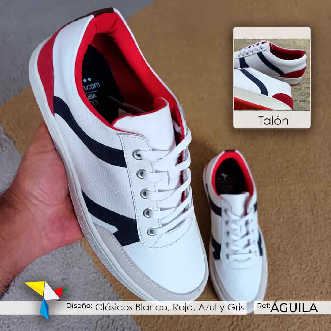 Clásicos Blanco, Rojo, Azul y Gris – Tenis ÁGUILA - miniatura 2
