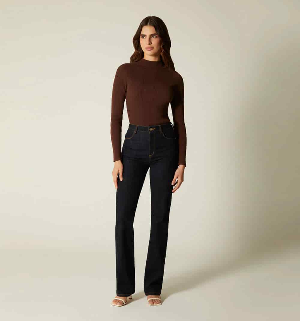Jean bota recta tiro alto monroe - miniatura 1