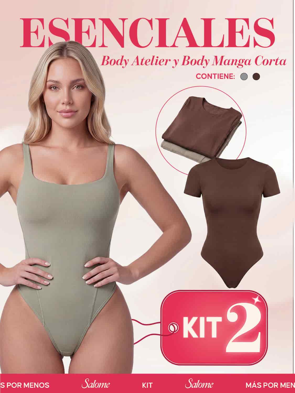 Kit Body Atelier Espalda Profunda & Manga Corta Sin Costuras | Salome 5004 & 5007 | 01L5 - miniatura 1