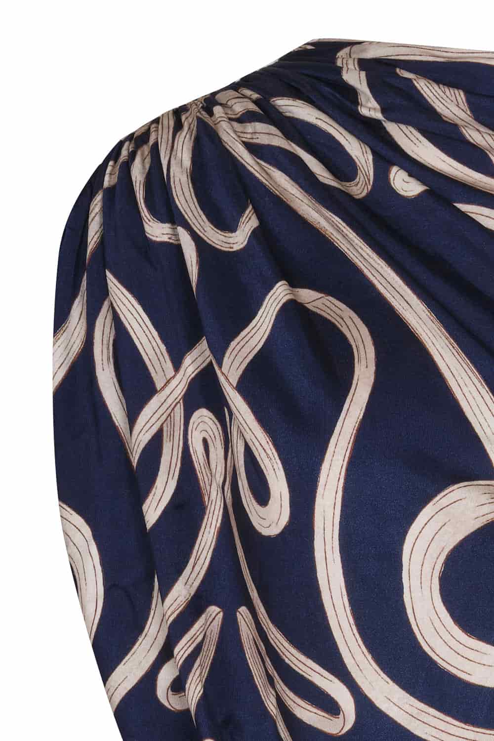 Blusa aura de jade azul navy lazos - miniatura 2