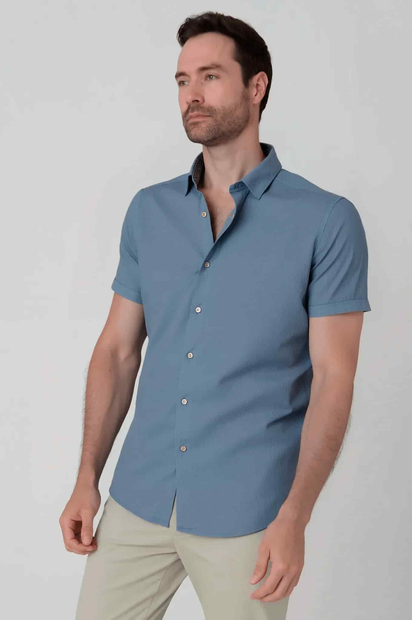 Camisa Manga Corta Jon Sonen Lino-Algodón - miniatura 2