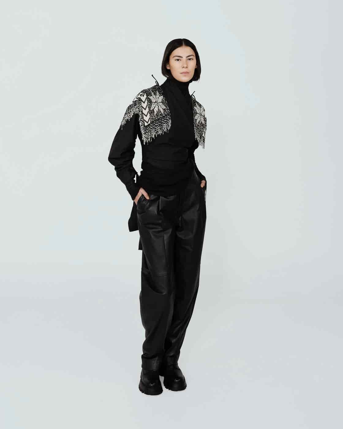 “CHAQUIRA” CROSSED JAPANESE BLOUSE - miniatura 2