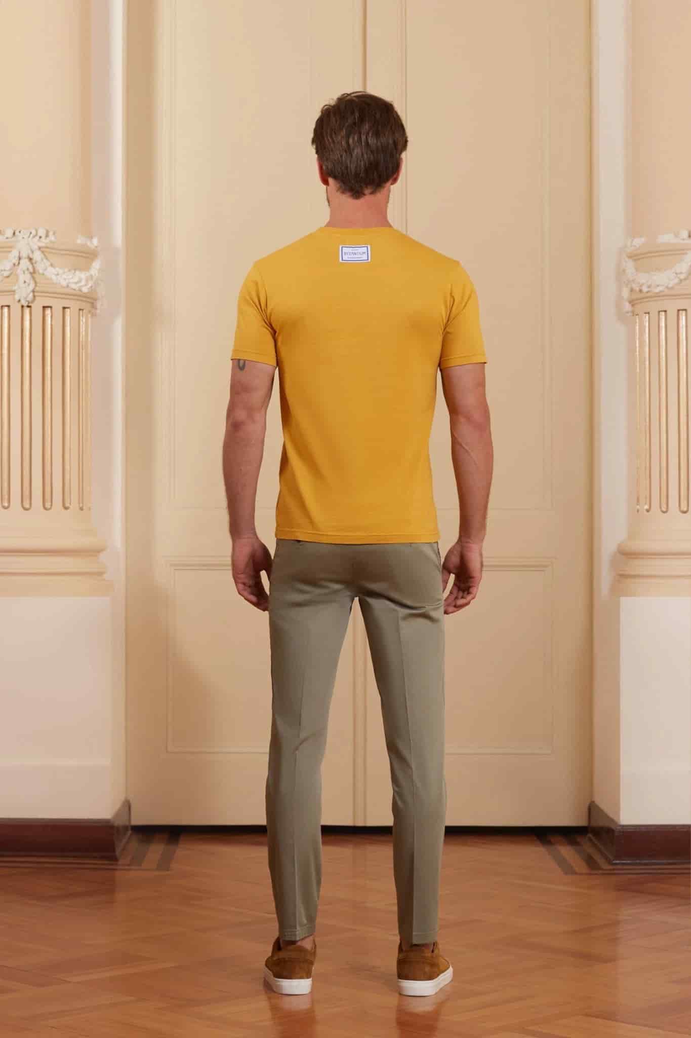 Men's cotton t-shirt yellow bastión - miniatura 3