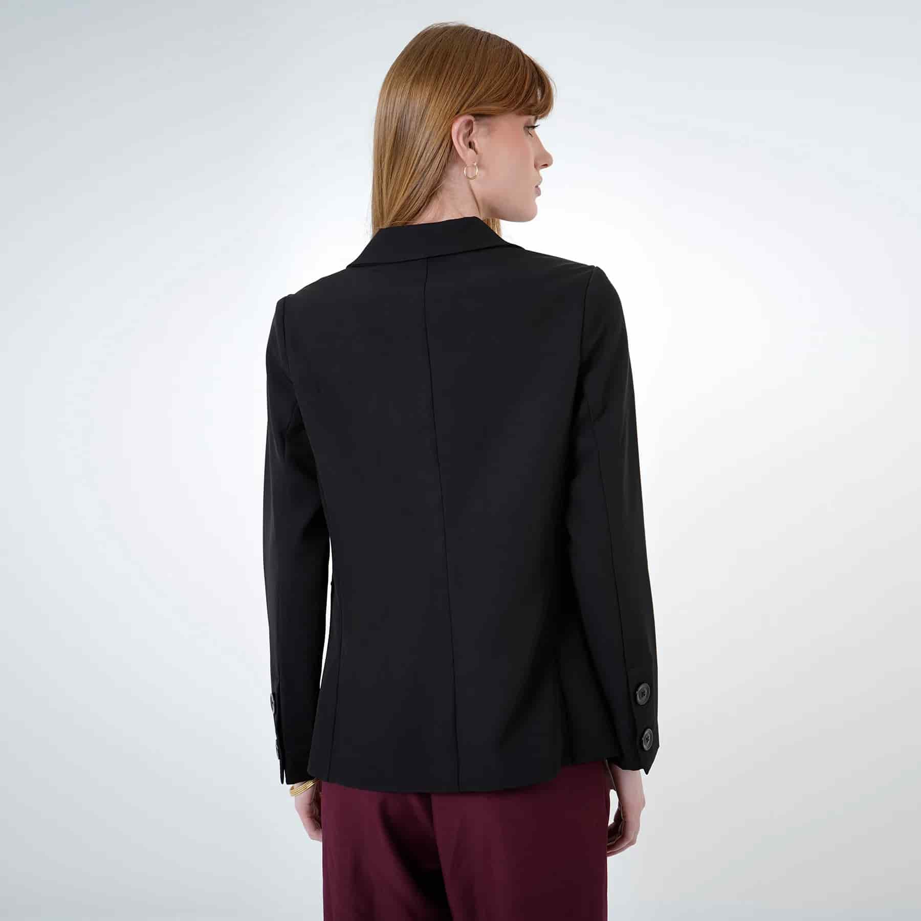 Chaqueta blazer básico con solapa y botones - miniatura 26