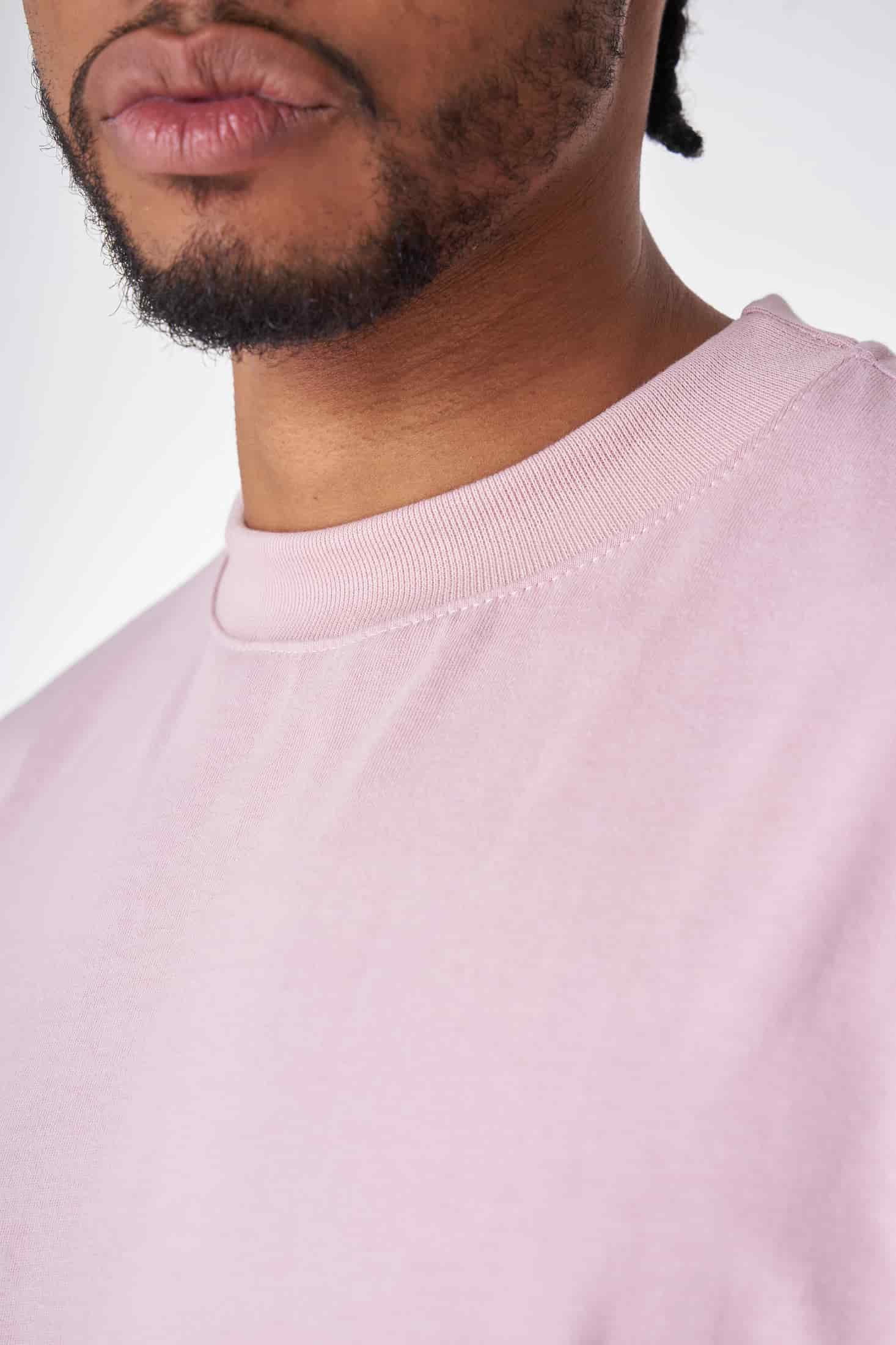 CAMISETA 270 GRAMOS, 100% ALGODÓN ROSA CLARO - miniatura 4