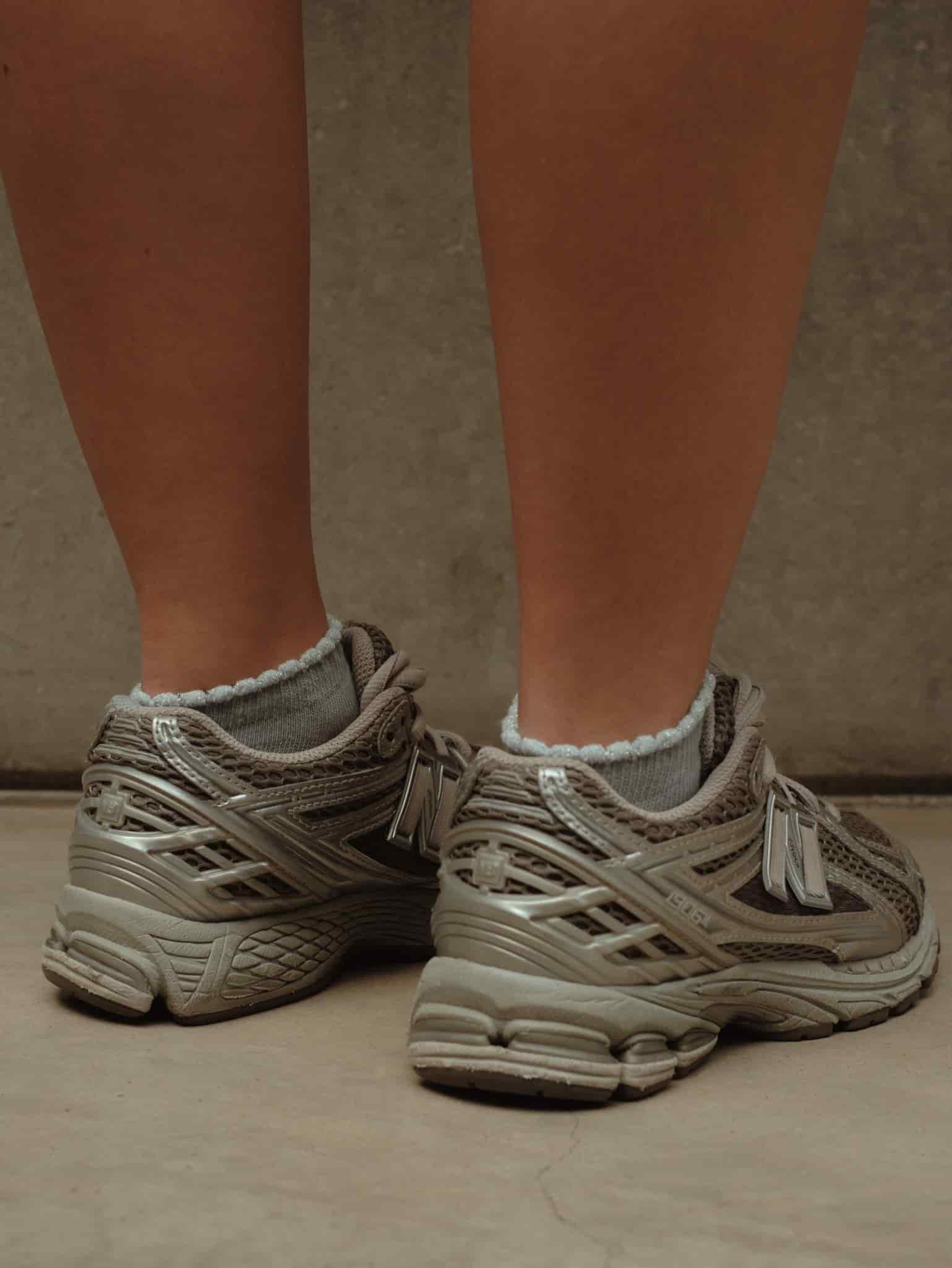 WAVE ANKLE SOCKS - SHINY GRAY - miniatura 18
